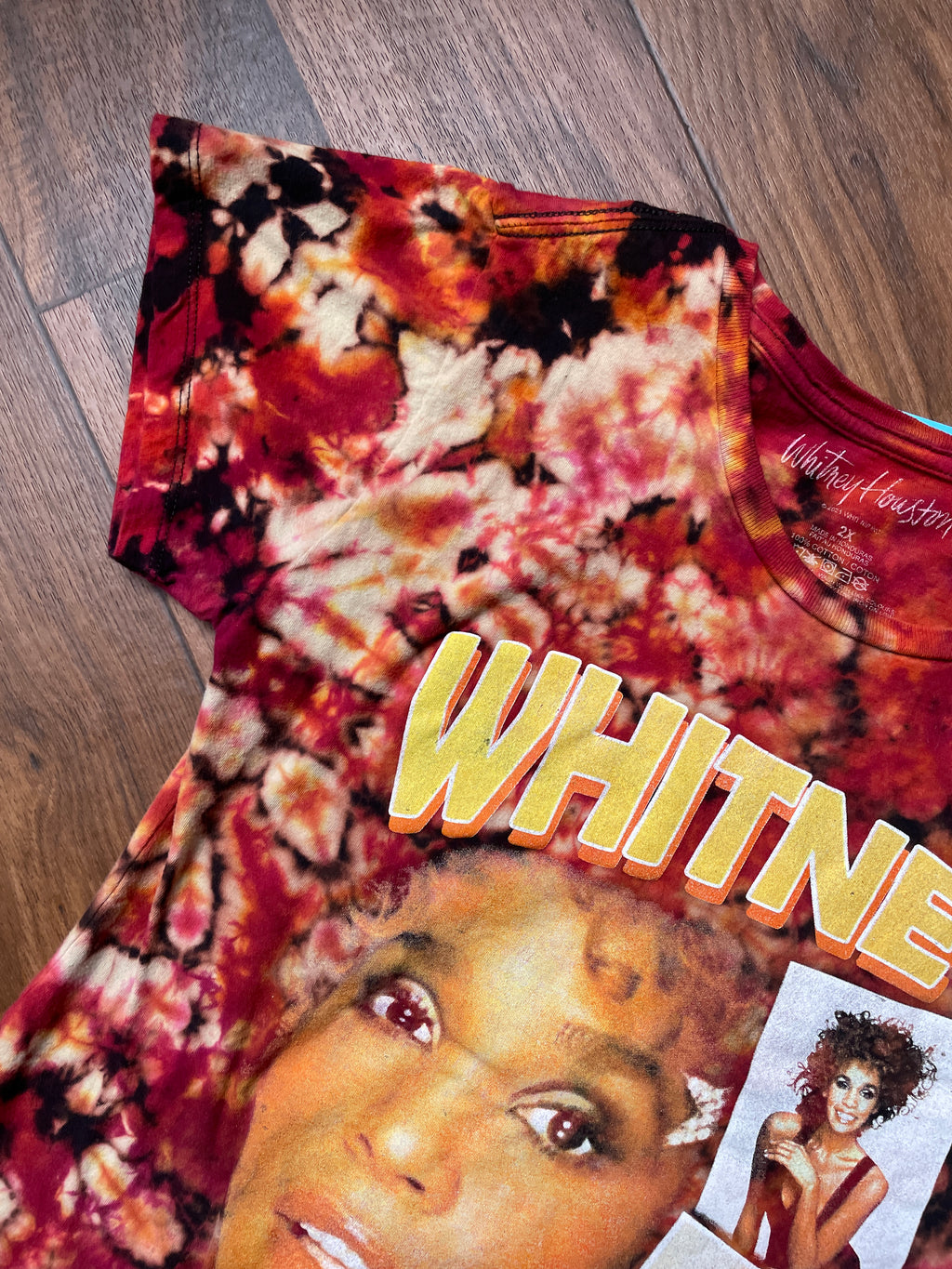 Youth 2XL Whitney Houston Tie Dye Short Sleeve T-Shirt