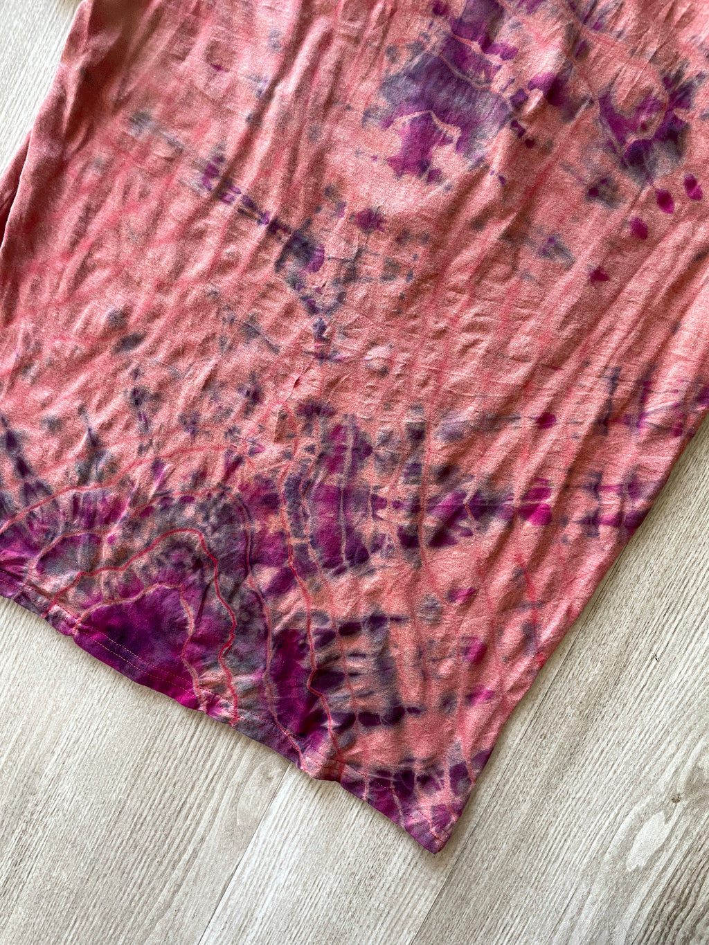 XL Men’s Buccee's Texas Handmade Reverse Tie Dye Geode T-Shirt | One-Of-a-Kind Red and Yellow Short Sleeve Shirt