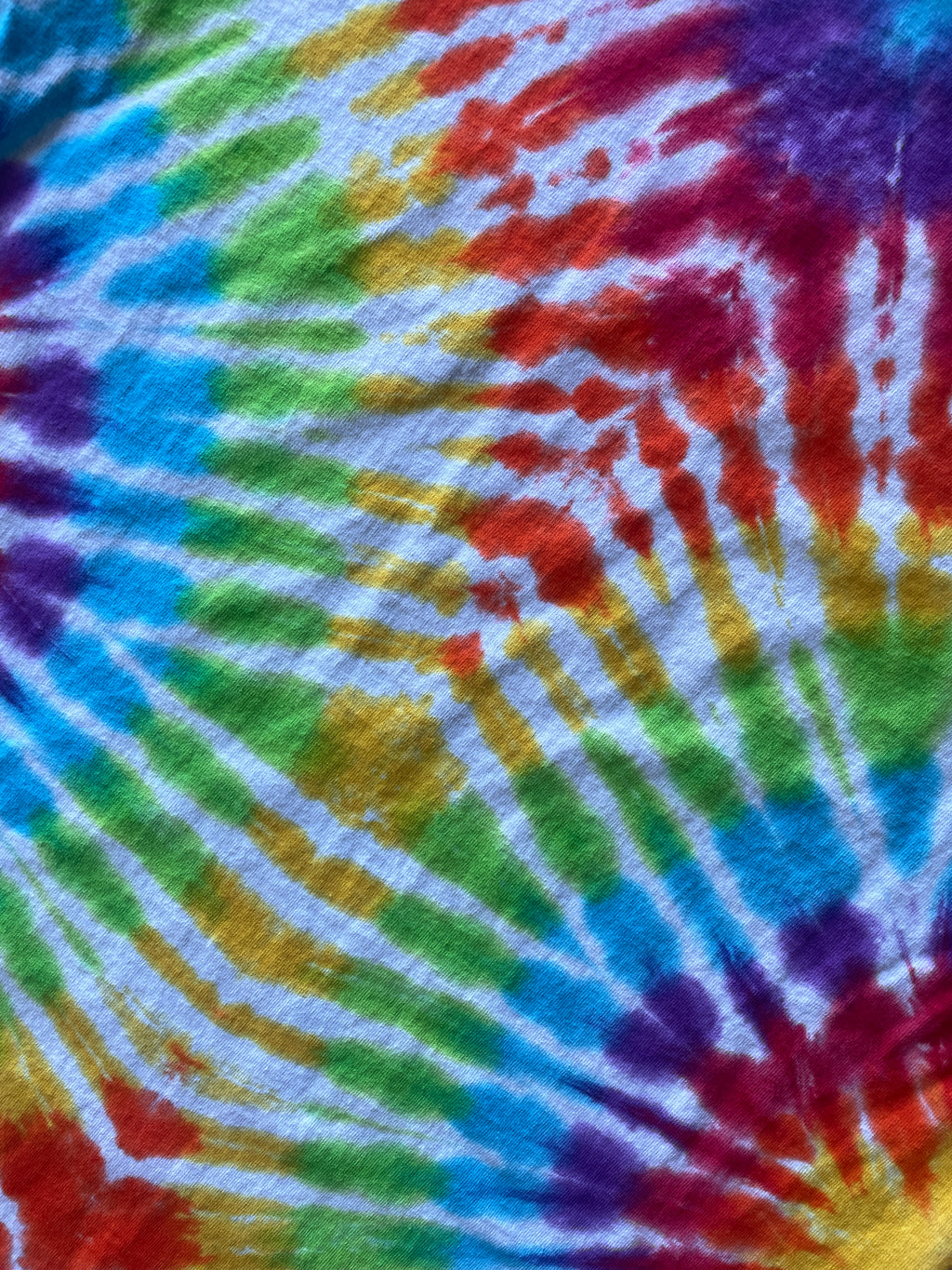 MEDIUM Men’s Vans Pride Authentic Together as Ourselves Handmade Tie Dye Short Sleeve T-Shirt | One-Of-a-Kind Upcycled Rainbow Pleated Top