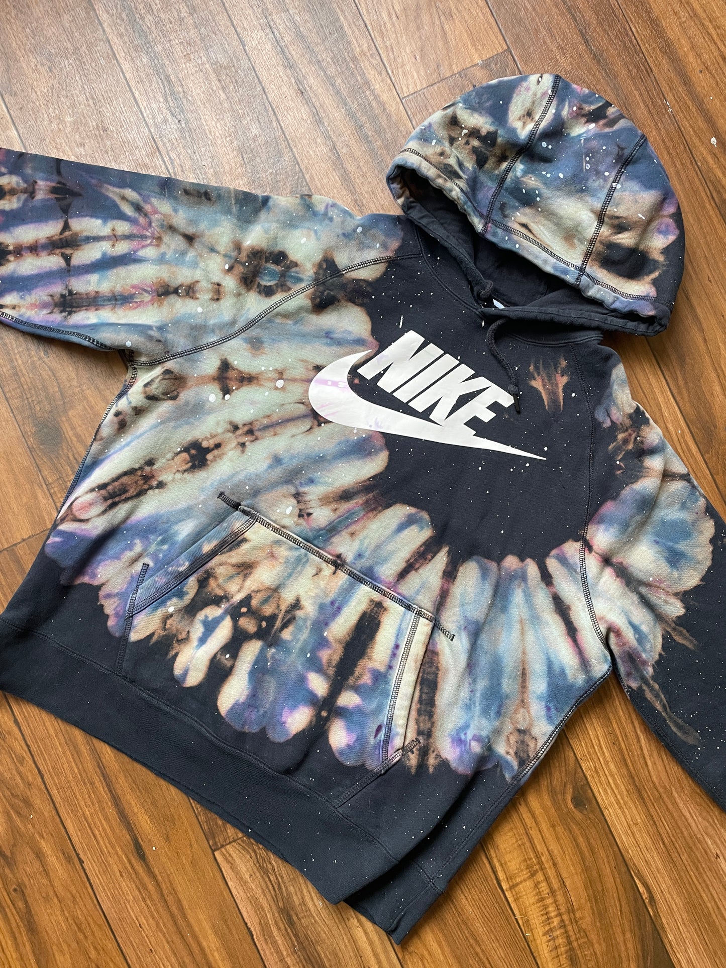 Men's XL Nike Galaxy Spiral Reverse Tie Dye Hoodie