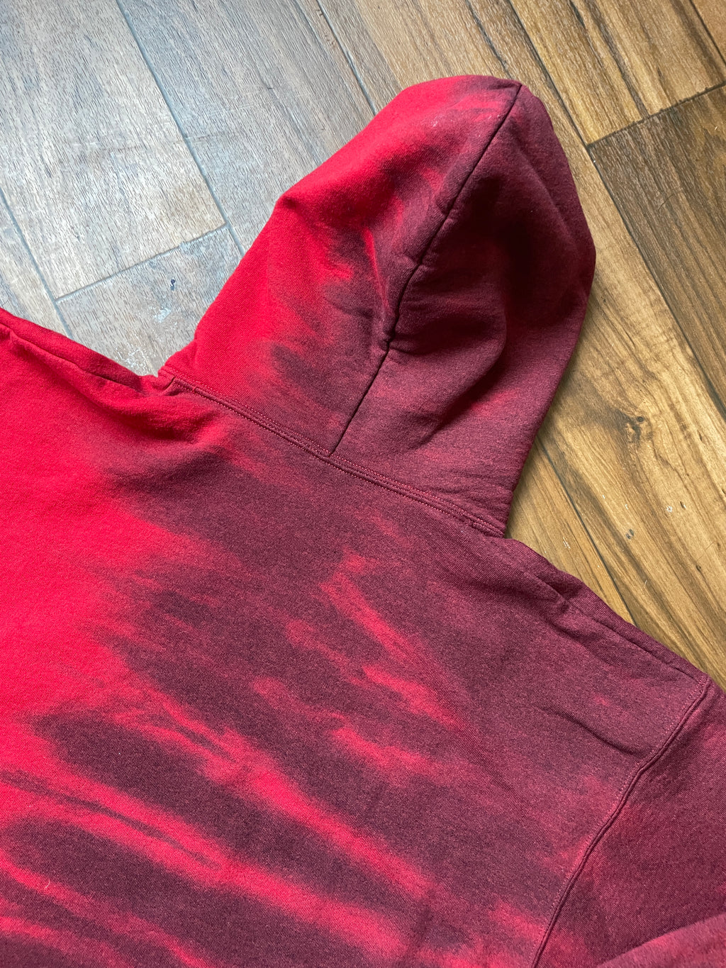 Men's XL Utah Fan Til I Die Red & Black Tie Dye Hoodie