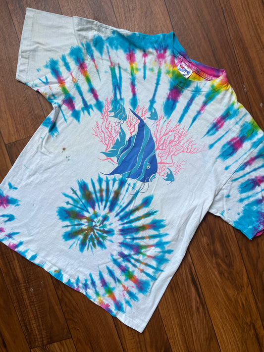 Men's Large Fish Tie Dye Short Sleeve T-Shirt