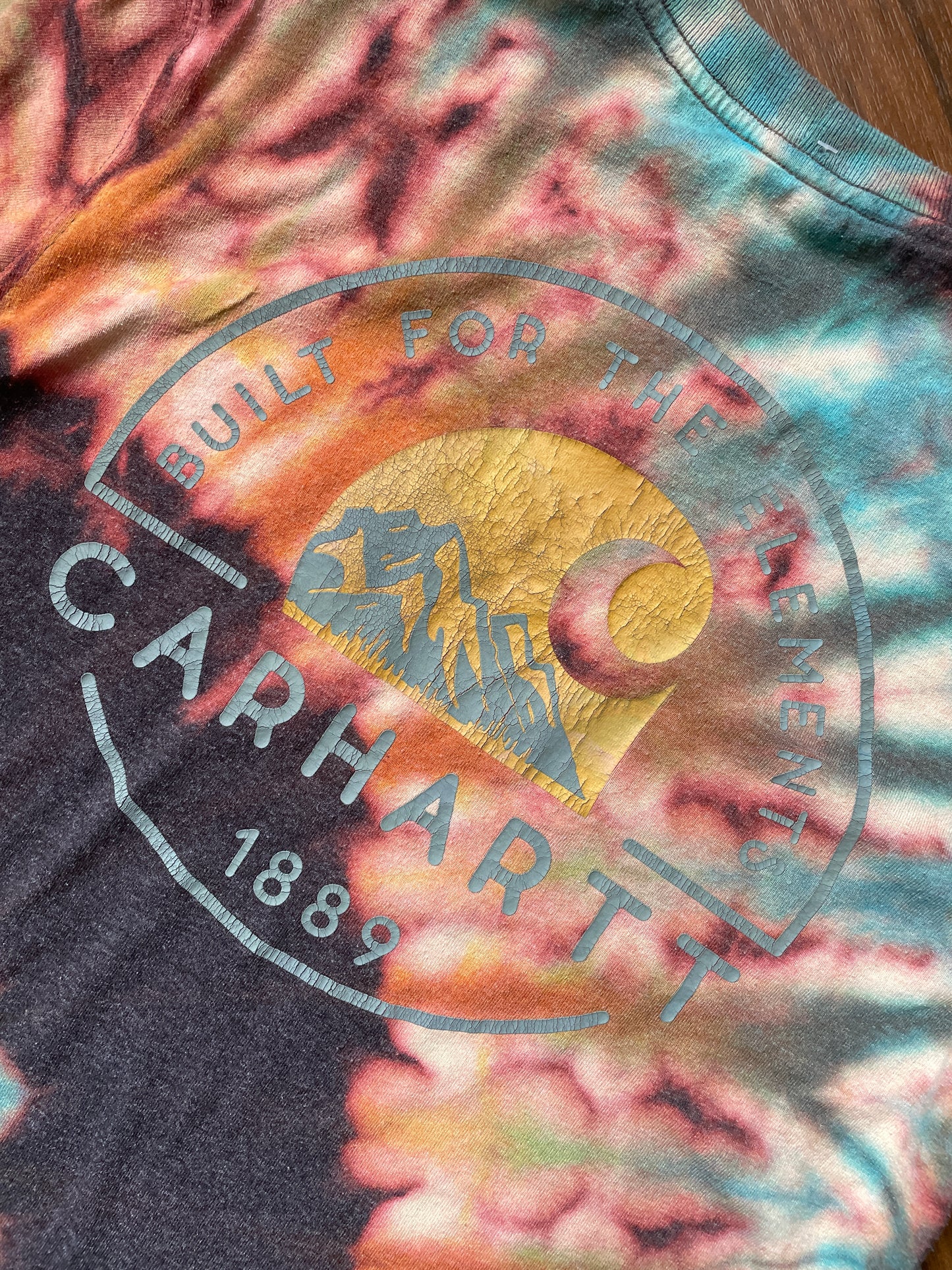 Men's Small Carhartt Tie Dye Long Sleeve T-Shirt