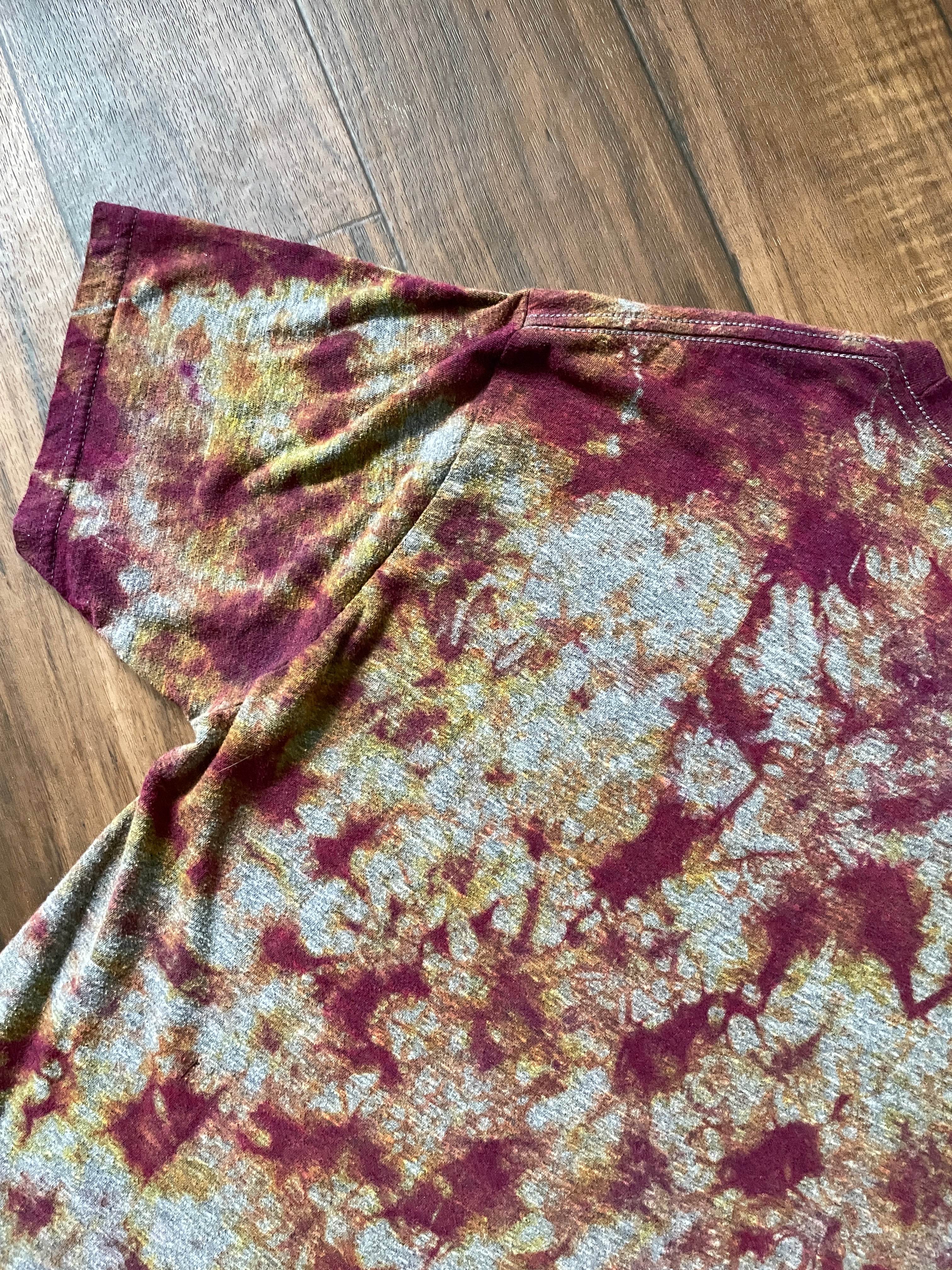 Large Men’s Harry Potter Marauder's Map Handmade Tie Dye T-Shirt | Red and Yellow I Solemnly Swear I Am Up to No Good Crumpled Tie Dye Short Sleeve