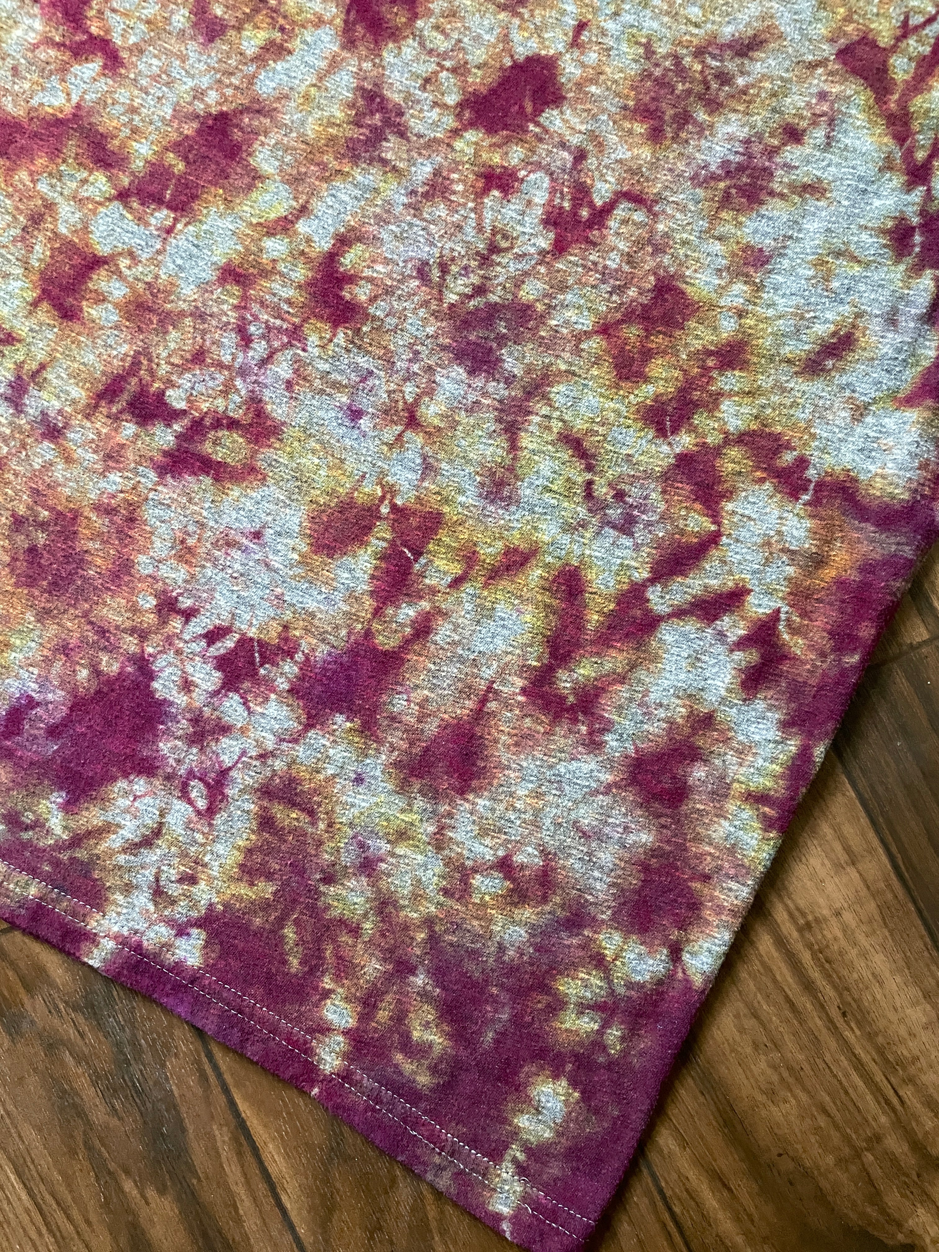 Large Men’s Harry Potter Marauder's Map Handmade Tie Dye T-Shirt | Red and Yellow I Solemnly Swear I Am Up to No Good Crumpled Tie Dye Short Sleeve