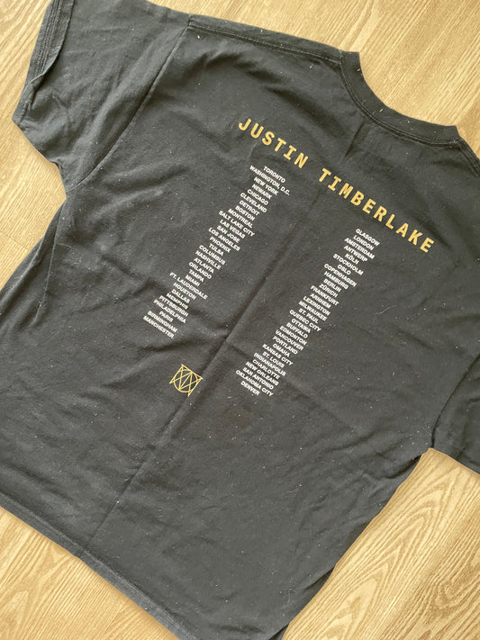 XL Men's Justin Timberlake Double-sided Short Sleeve Tour T-Shirt | READY TO TIE DYE