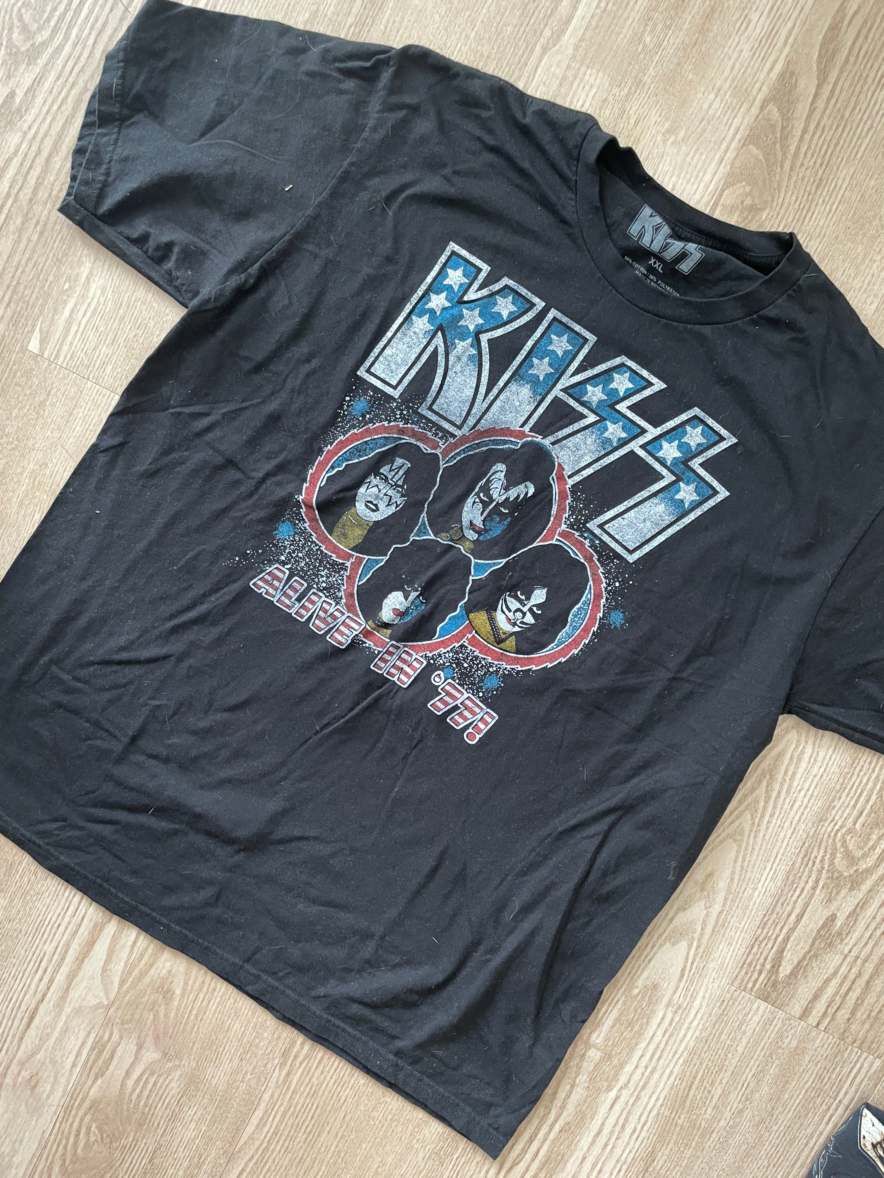 2XL Men's KISS Short Sleeve T-Shirt | READY TO TIE DYE