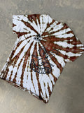 XL Men’s Actual Garbage Tan and Brown Tie Dye Short Sleeve T-Shirt
