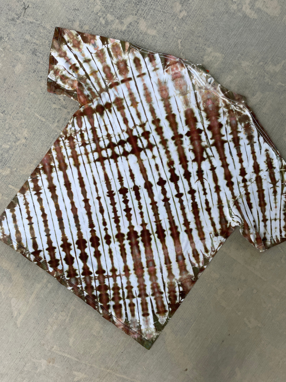 XL Men’s Actual Garbage Tan and Brown Tie Dye Short Sleeve T-Shirt