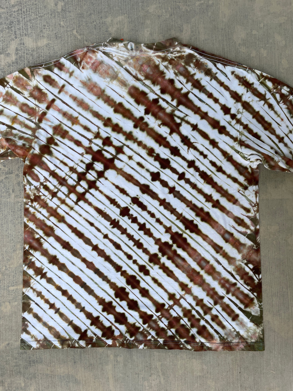 XL Men’s Actual Garbage Tan and Brown Tie Dye Short Sleeve T-Shirt