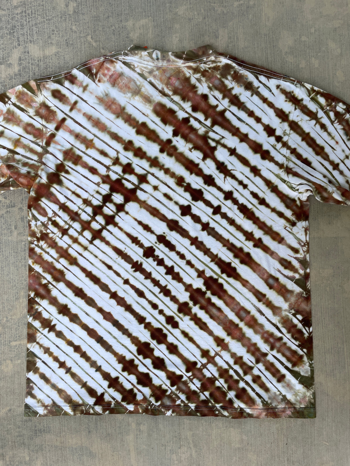 XL Men’s Actual Garbage Tan and Brown Tie Dye Short Sleeve T-Shirt