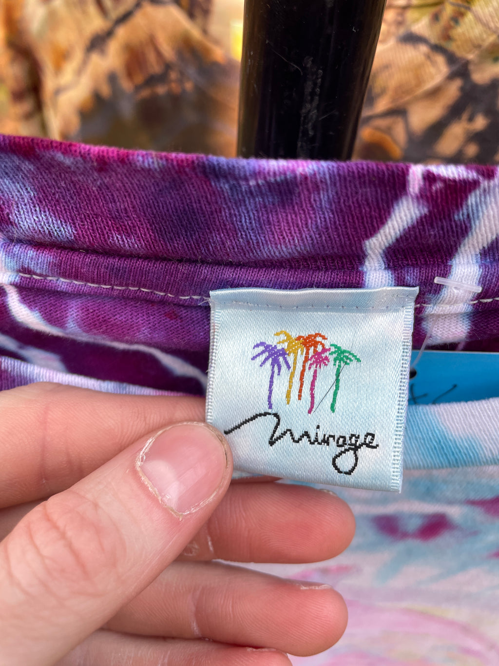 Dolphin Pod Pink and Purple Hand-Tie Dyed Short Sleeve T-Shirt (Men's L/XL)