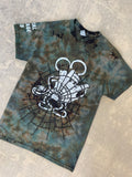 Small Men’s Mickey Mouse "How to Cook" Meth & Macaroni Reverse Tie Dye T-Shirt