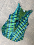 Hand-Printed Largemouth Bass Tie Dye Tank Top | Women's Size Small
