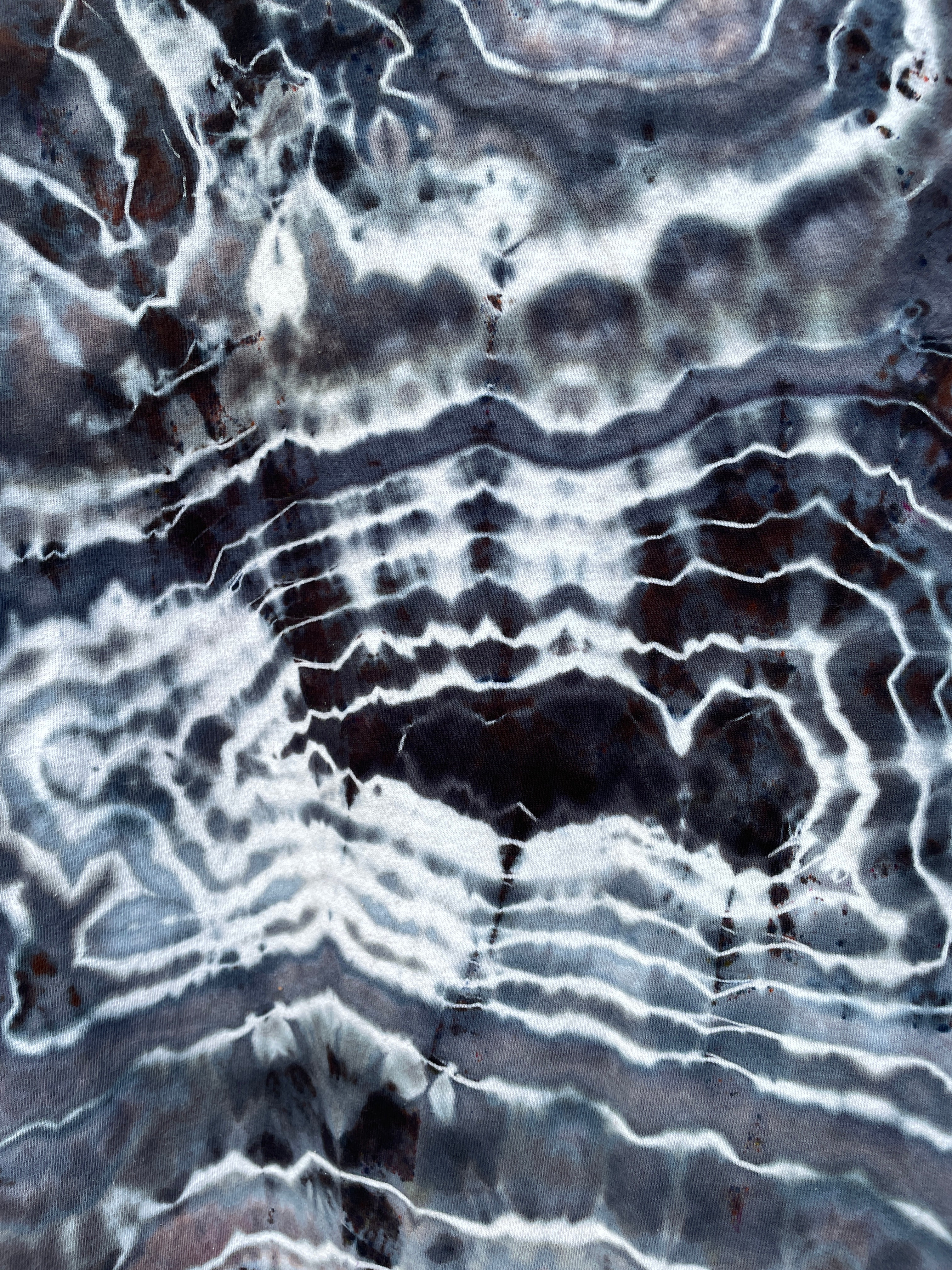 Panda Bear Black and White Hand-Tie Dyed Short Sleeve T-Shirt (Men's Large)