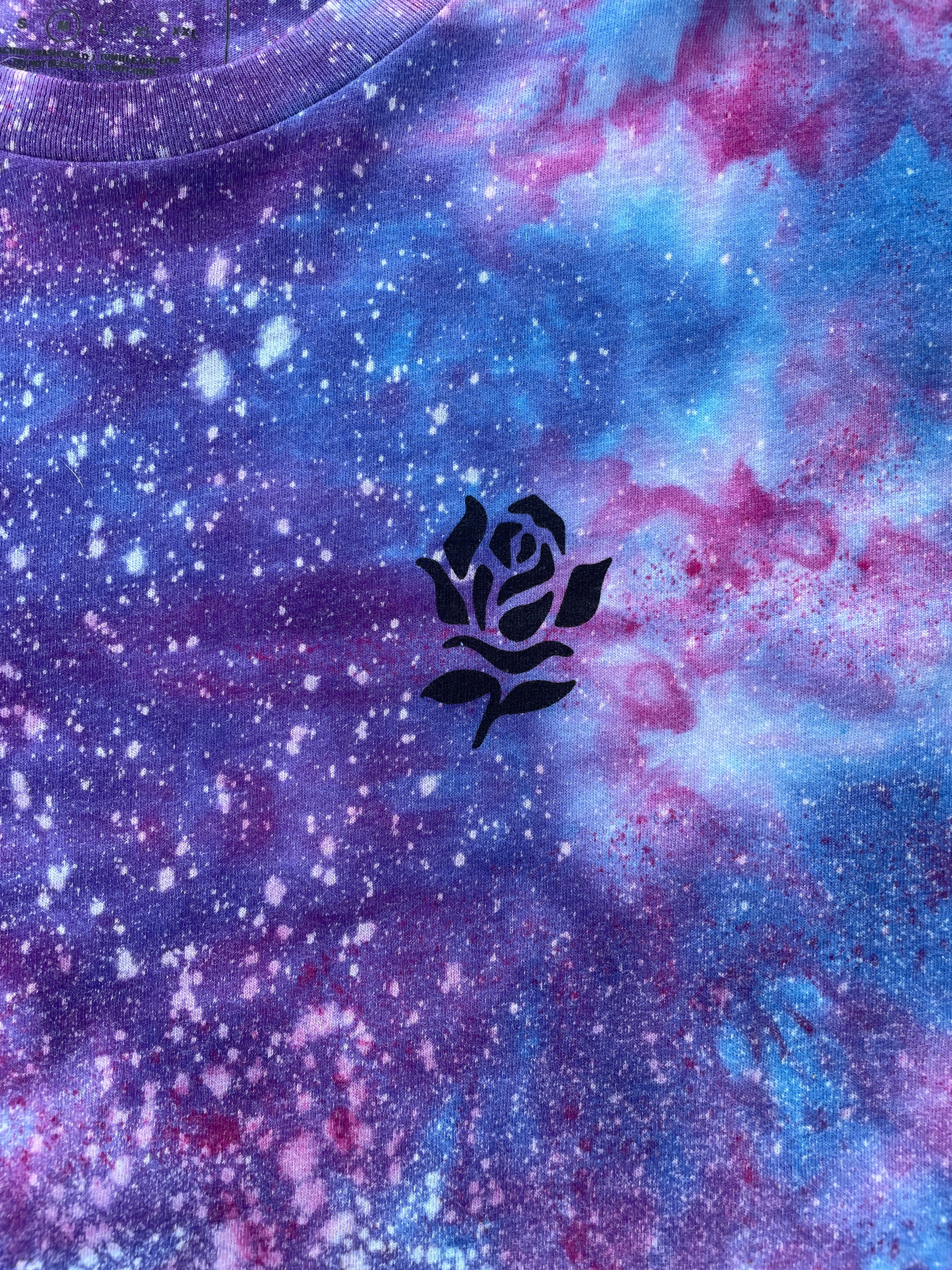 Glass Ceilings Are Meant for Shattering Galaxy Tie Dye Short Sleeve Crop Top