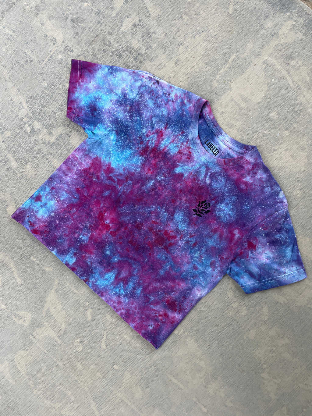 Glass Ceilings Are Meant for Shattering Galaxy Tie Dye Short Sleeve Crop Top
