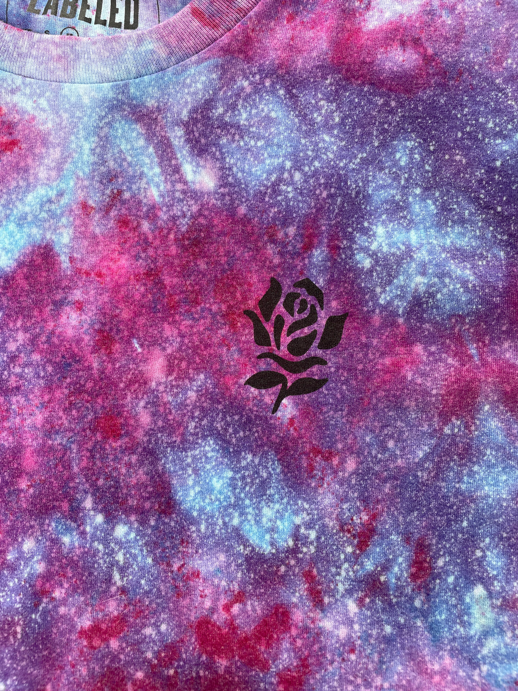 Glass Ceilings Are Meant for Shattering Galaxy Tie Dye Short Sleeve Crop Top