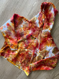 SMALL Women's Monarch Butterfly Galaxy Handmade Tie Dye Sweatshirt | One-Of-a-Kind Orange and White Long Sleeve Hoodie