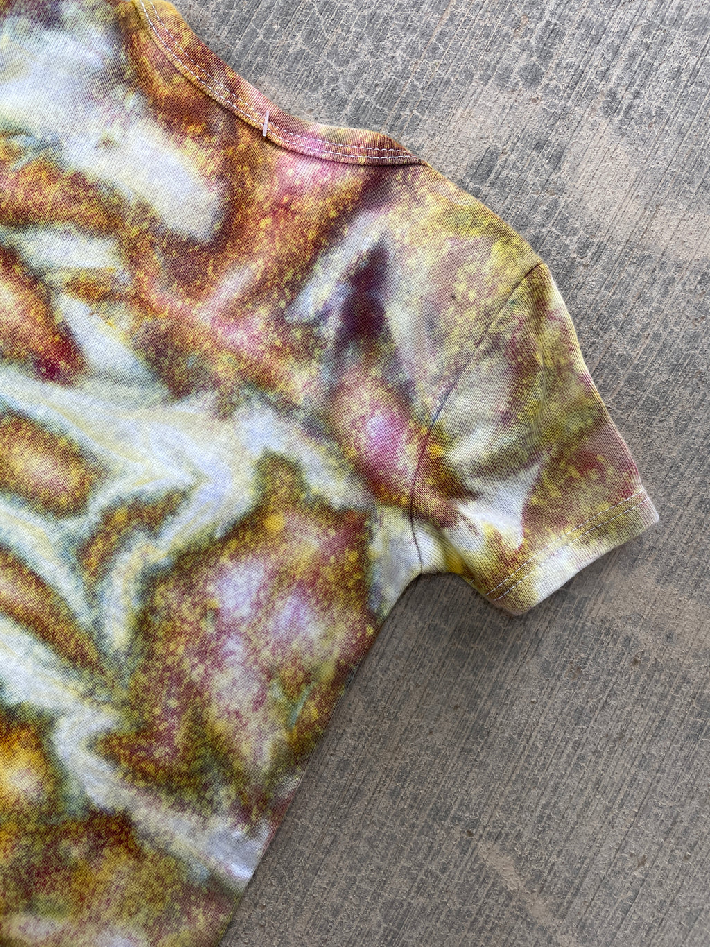 12 MO Yellow and Blue Climbing Carabiner Galaxy Dye Short Sleeve Baby Onesie