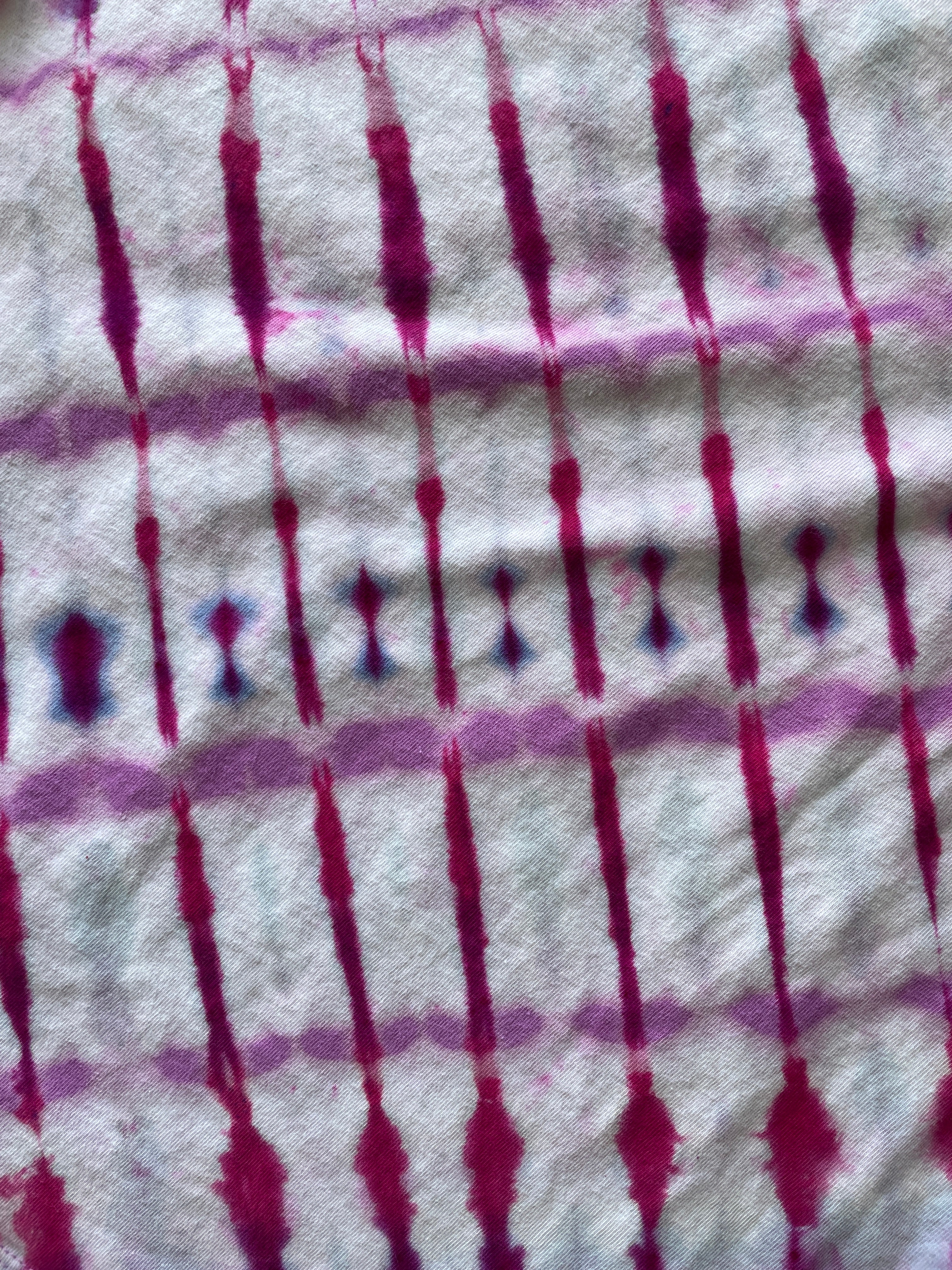 MEDIUM Men’s Handmade Tie Dye Cropped T-Shirt with Breast Pocket | One-Of-a-Kind Pink and White Short Sleeve Crop Top