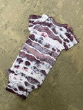 12 MO Purple and Gray Geode Dye Short Sleeve Baby Onesie