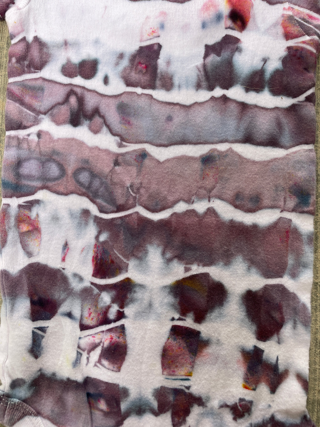 12 MO Purple and Gray Geode Dye Short Sleeve Baby Onesie
