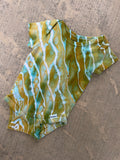 0-3 MO Green and Blue Geode Short Sleeve Tie Dye Baby Onesie