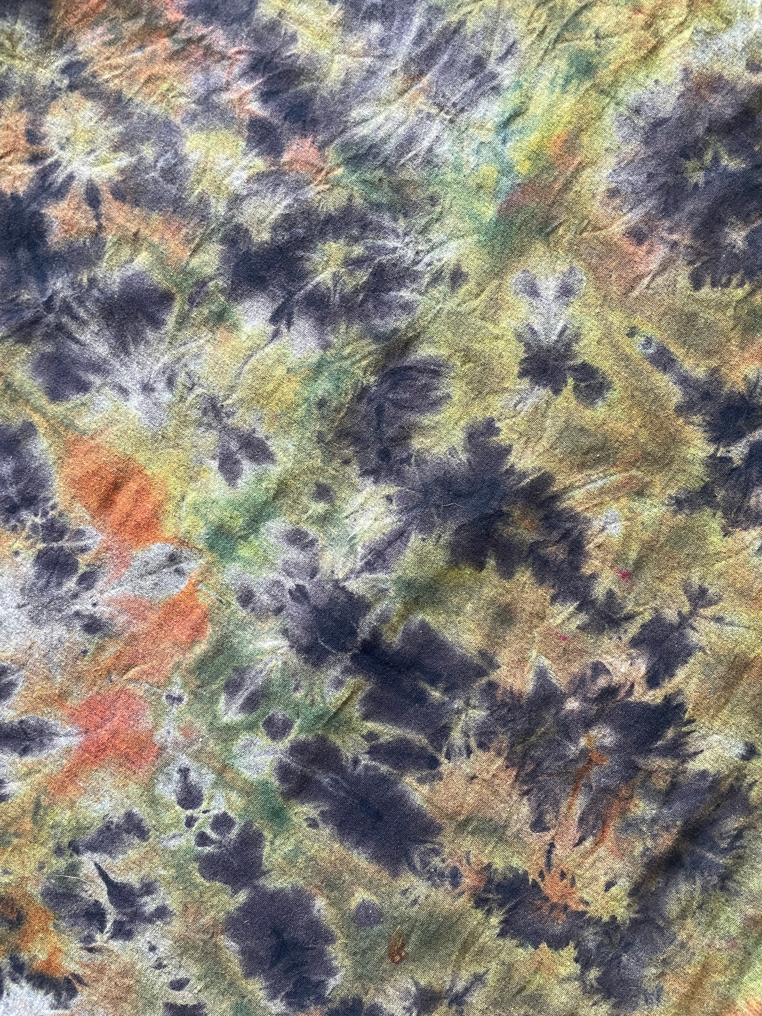 XL Women's Snoop Dogg Doggy Style Tie Dye Short Sleeve T-Shirt | One-Of-a-Kind Upcycled Black and Green Crumpled Top