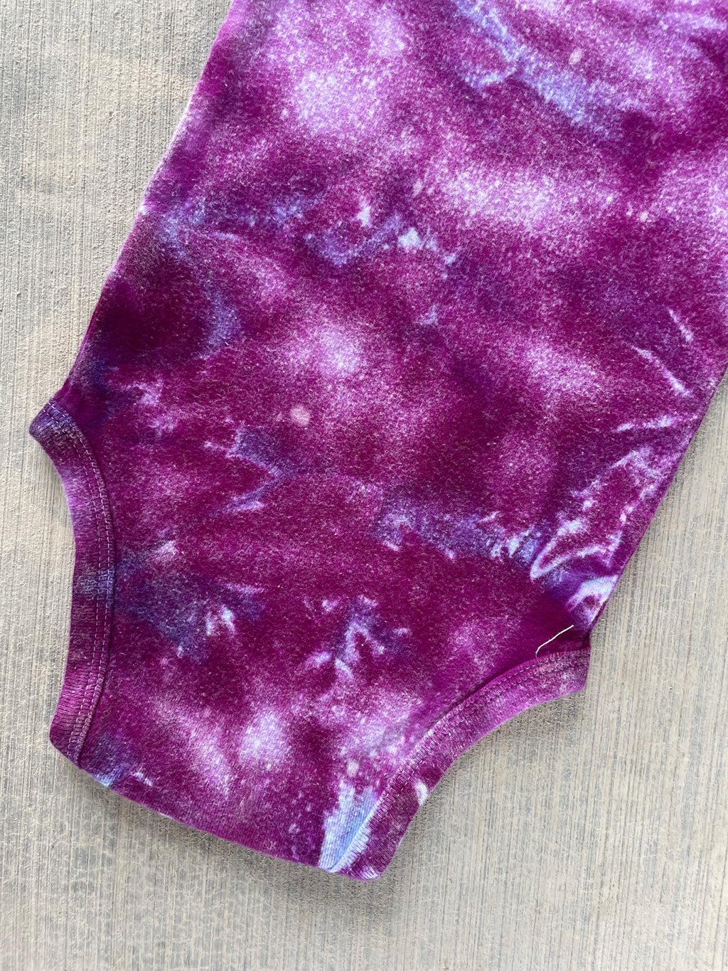 3-6 MO Send It Skull Purple and White Short Sleeve Tie Dye Baby Onesie