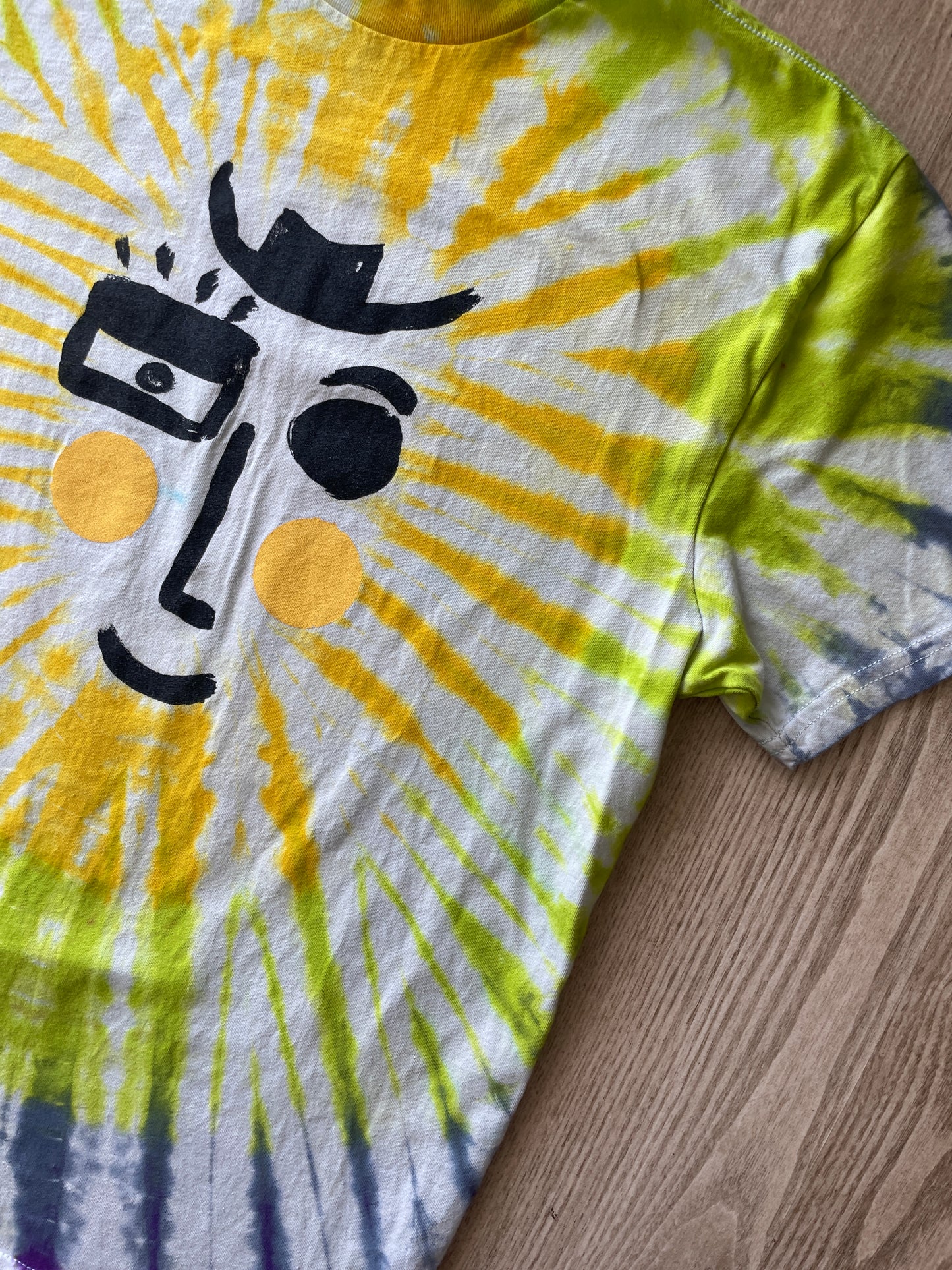 MEDIUM Men’s Billabong Gallery Collection Handmade Tie Dye T-Shirt | One-Of-a-Kind Multicolor Pop Art Short Sleeve