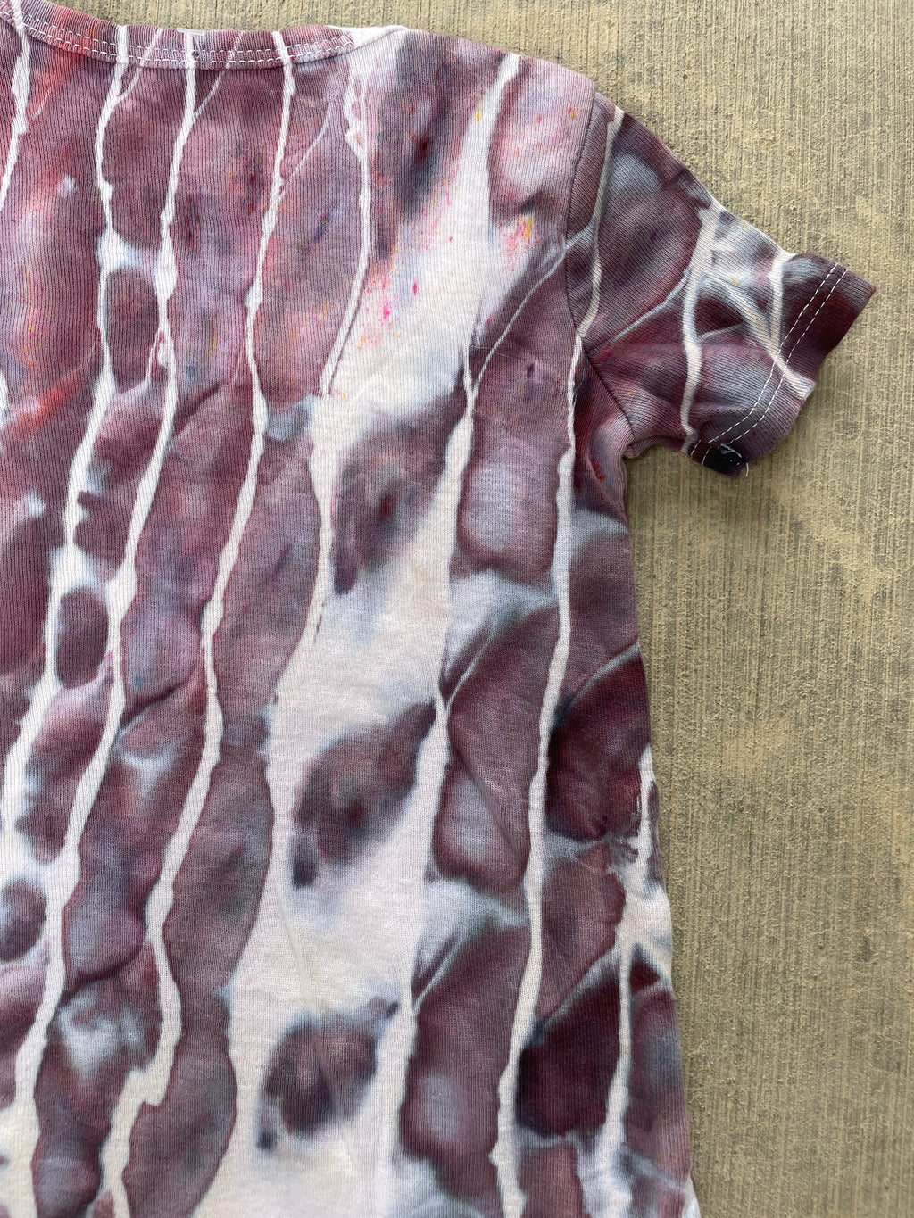 12 MO Send It Skull Purple and Gray Short Sleeve Tie Dye Baby Onesie