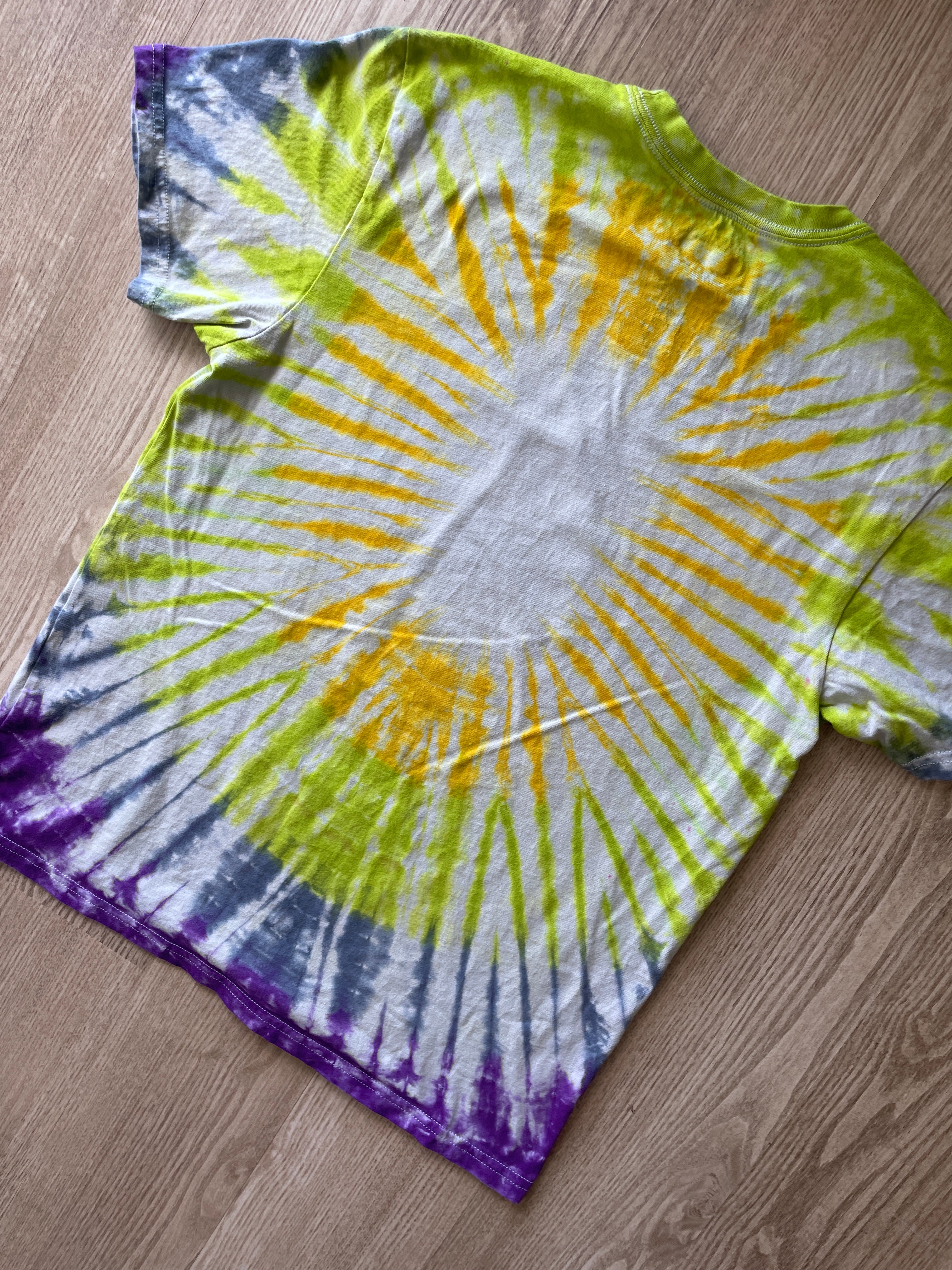 MEDIUM Men’s Billabong Gallery Collection Handmade Tie Dye T-Shirt | One-Of-a-Kind Multicolor Pop Art Short Sleeve