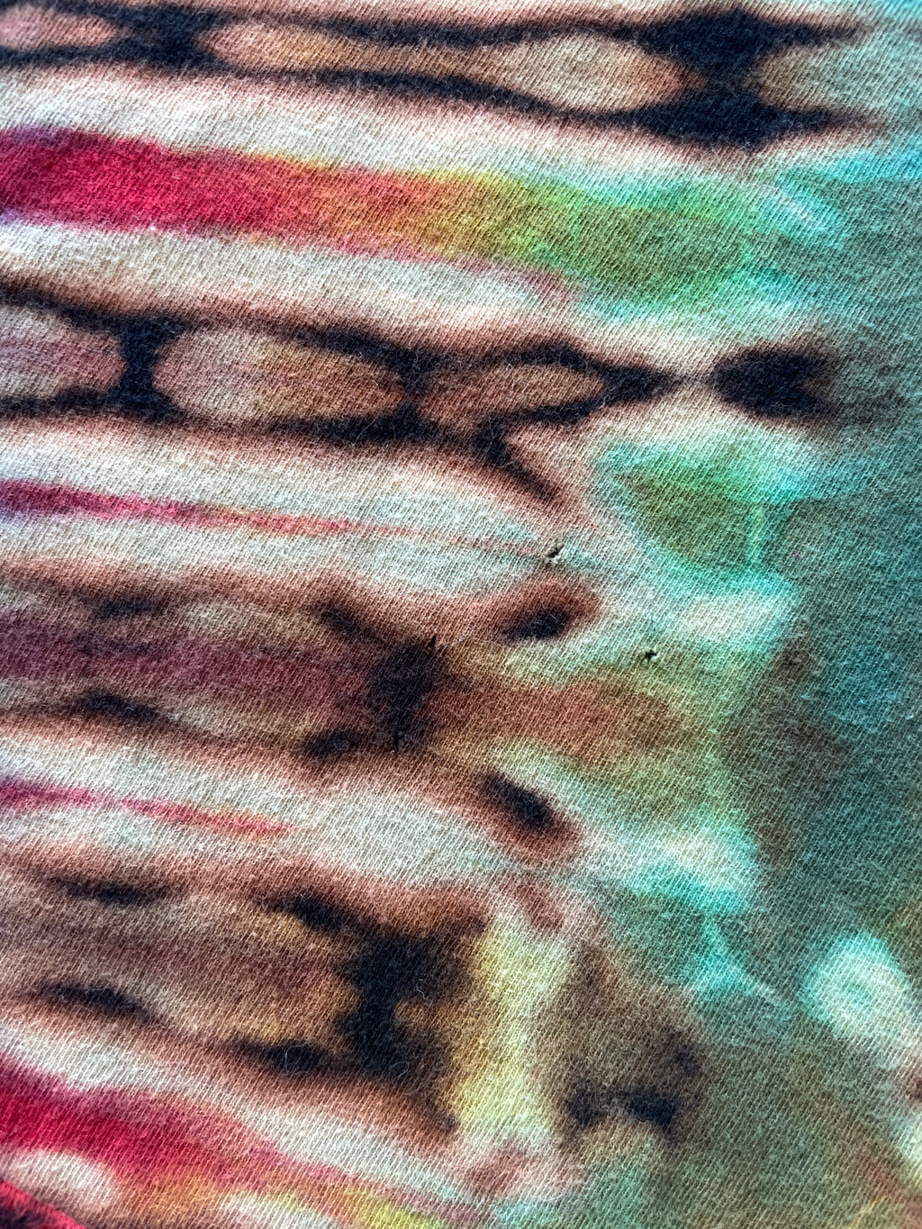 2XL Women’s Be Kind Handmade Tie Dye Reverse T-Shirt | One-Of-a-Kind Black and Rainbow Short Sleeve