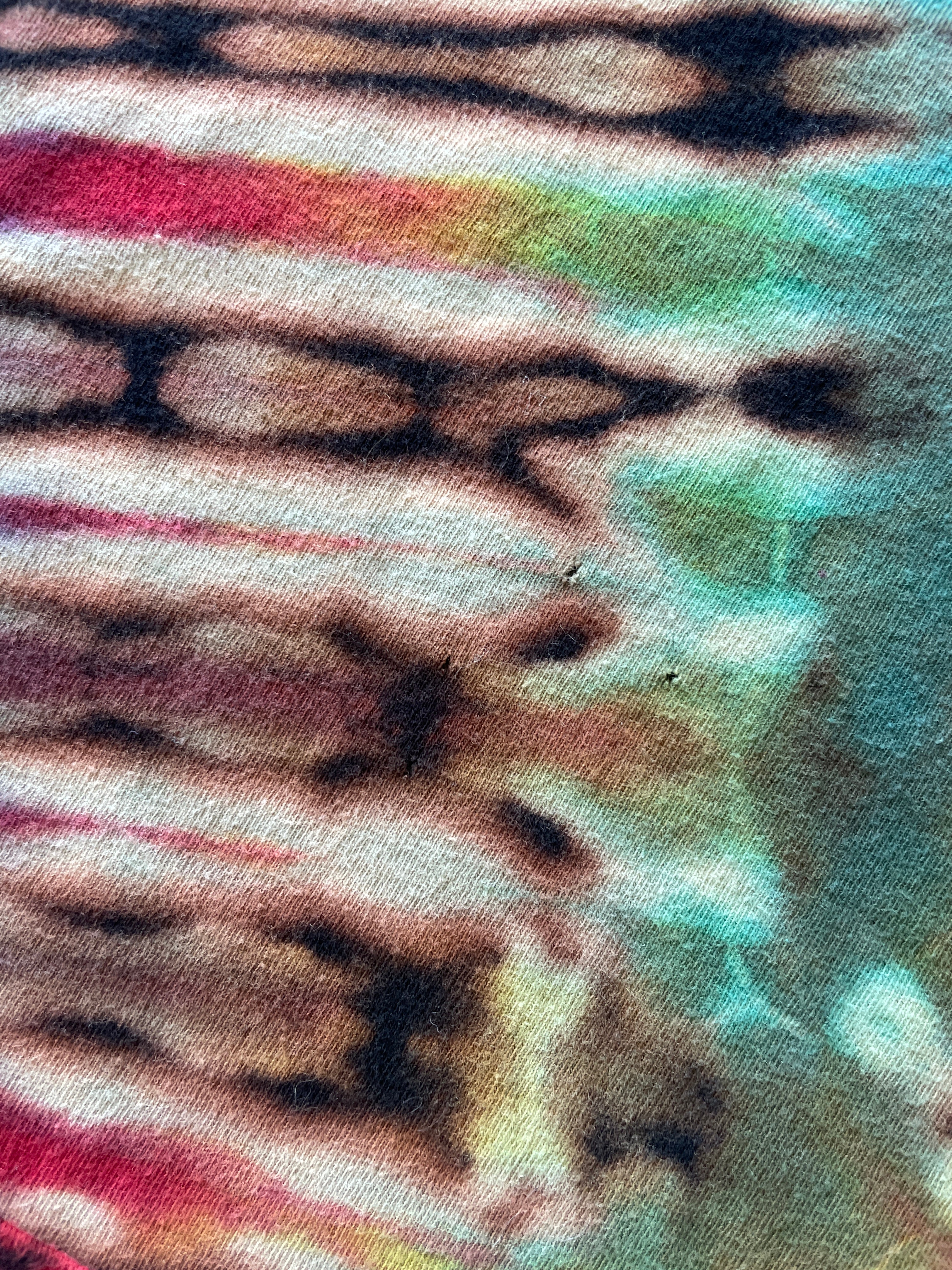 2XL Women’s Be Kind Handmade Tie Dye Reverse T-Shirt | One-Of-a-Kind Black and Rainbow Short Sleeve