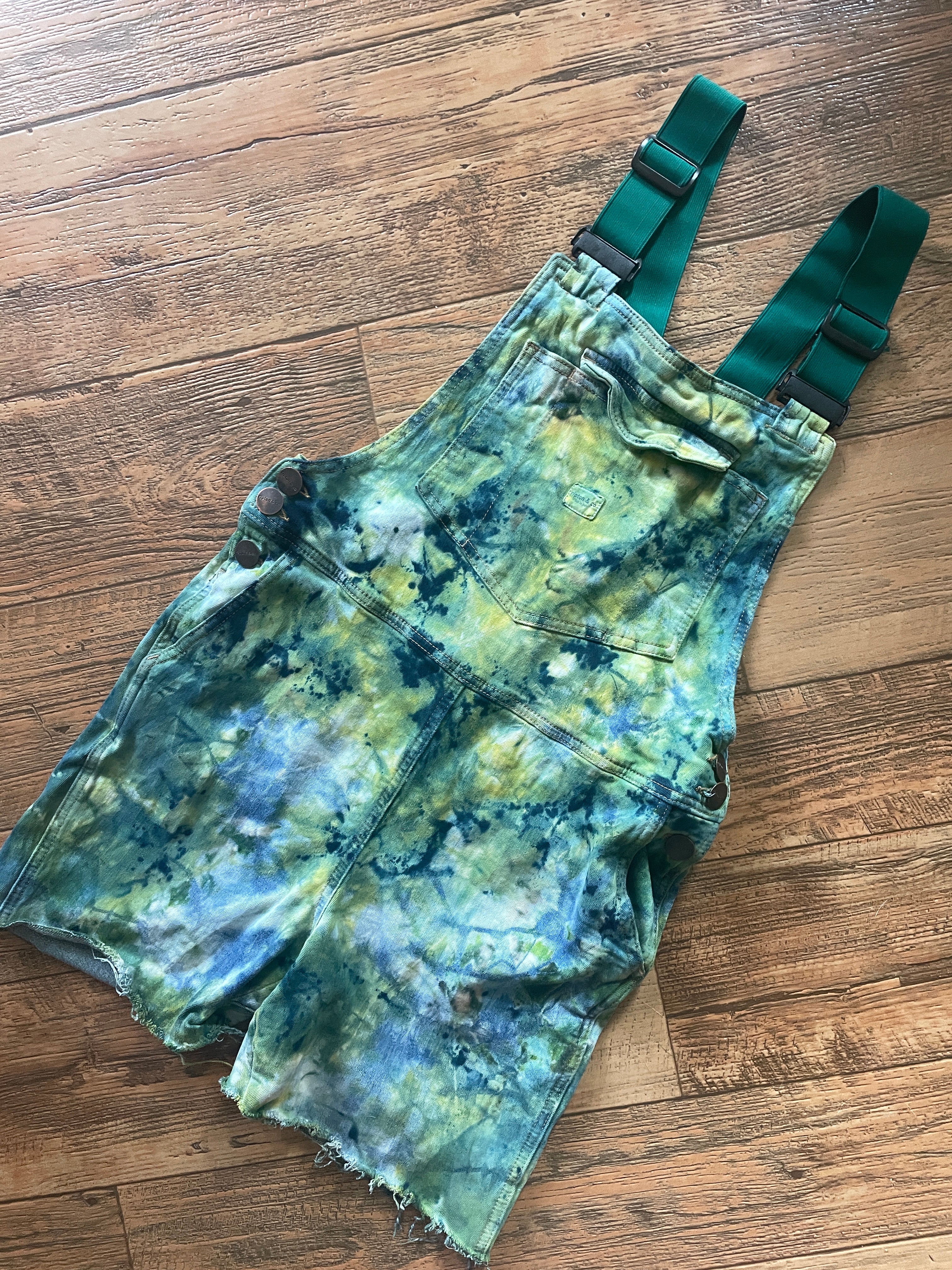 Upcycled Tie Dye Ripton Overalls (Women's Small)