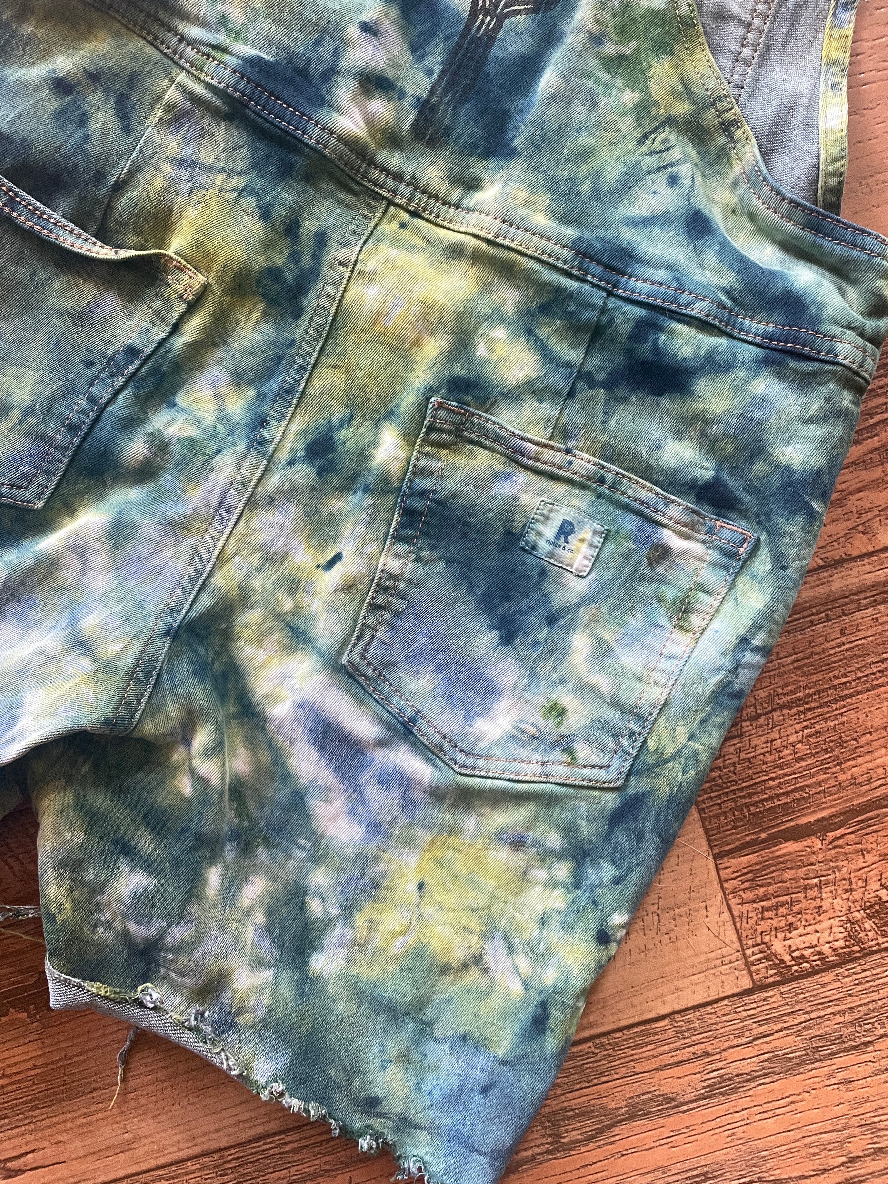 Upcycled Tie Dye Ripton Overalls (Women's Small)