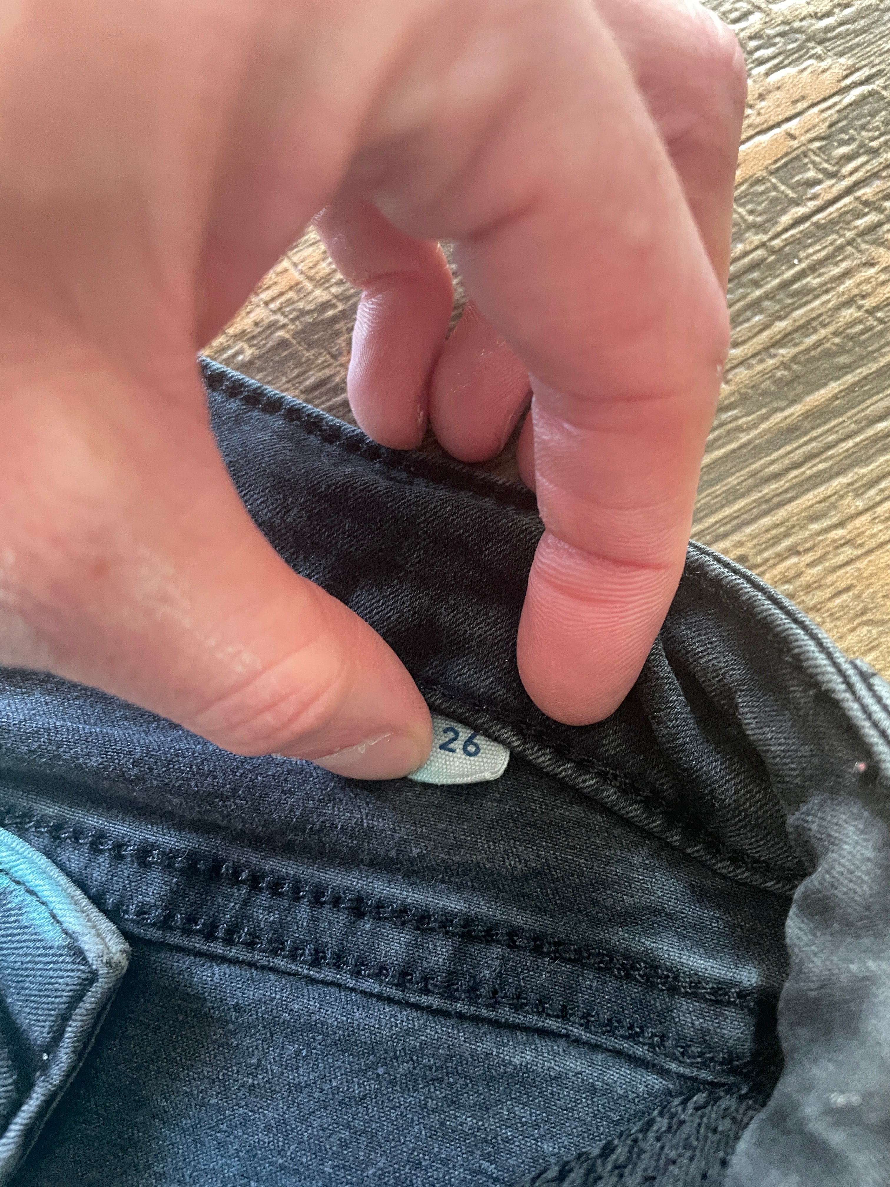 Black and Blue Tie Dye Upcycled Ripton Cutoff Jorts (Women's Size 26)