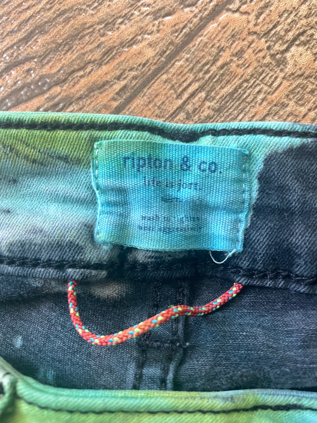 Black and Blue Tie Dye Upcycled Ripton Cutoff Jorts (Women's Size 26)