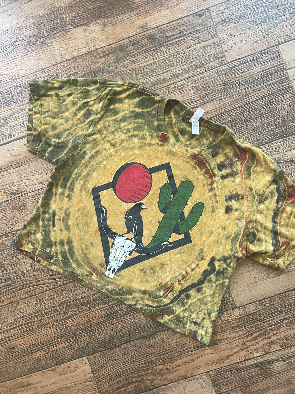 Golden Desert Diamond Tie Dye Crop Top (Men's Medium)