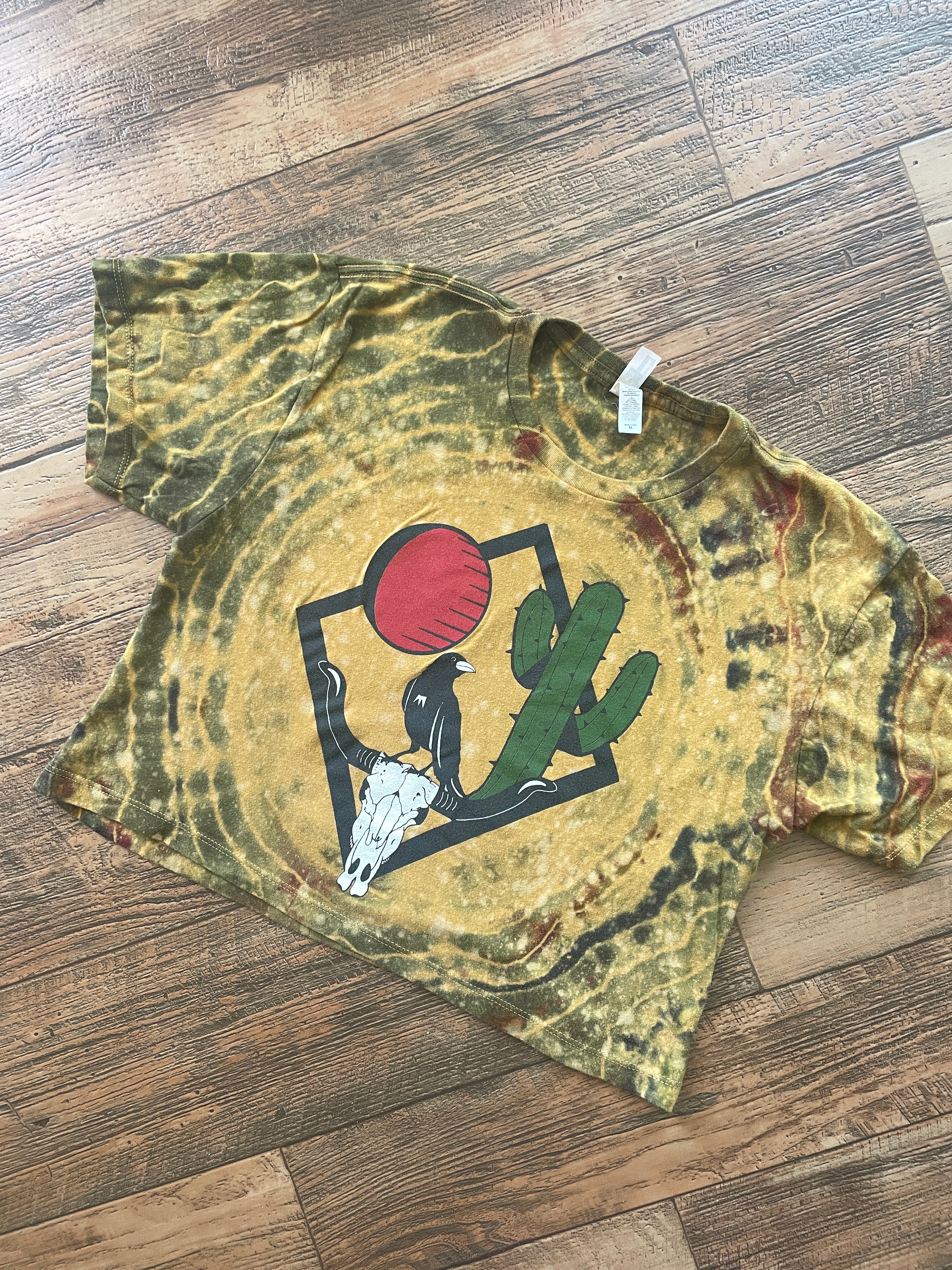 Golden Desert Diamond Tie Dye Crop Top (Men's Medium)