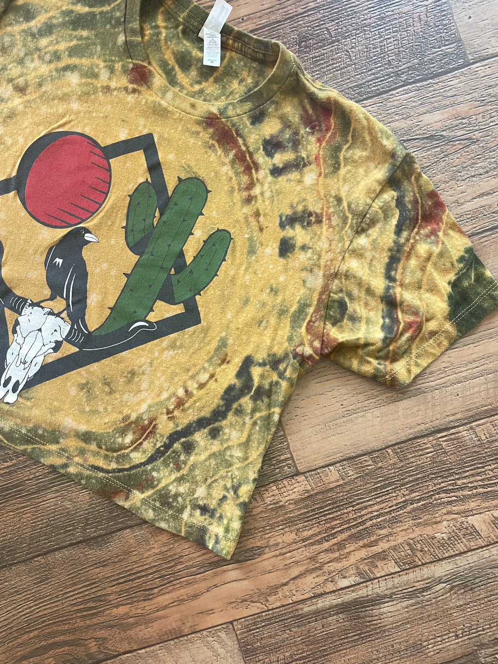 Golden Desert Diamond Tie Dye Crop Top (Men's Medium)