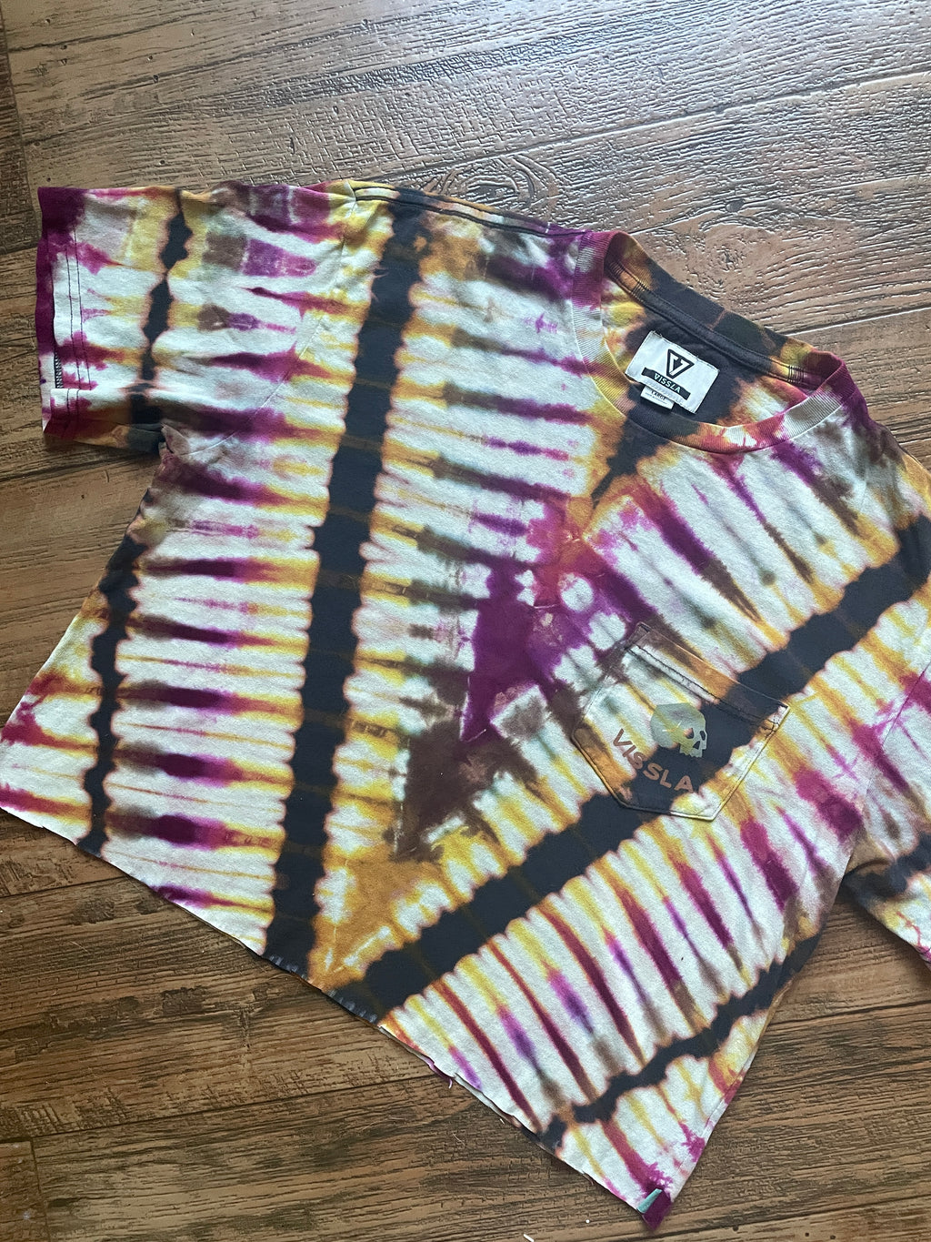Hasta La Vissla Handmade Tie Dye Crop Top (Men's Medium)
