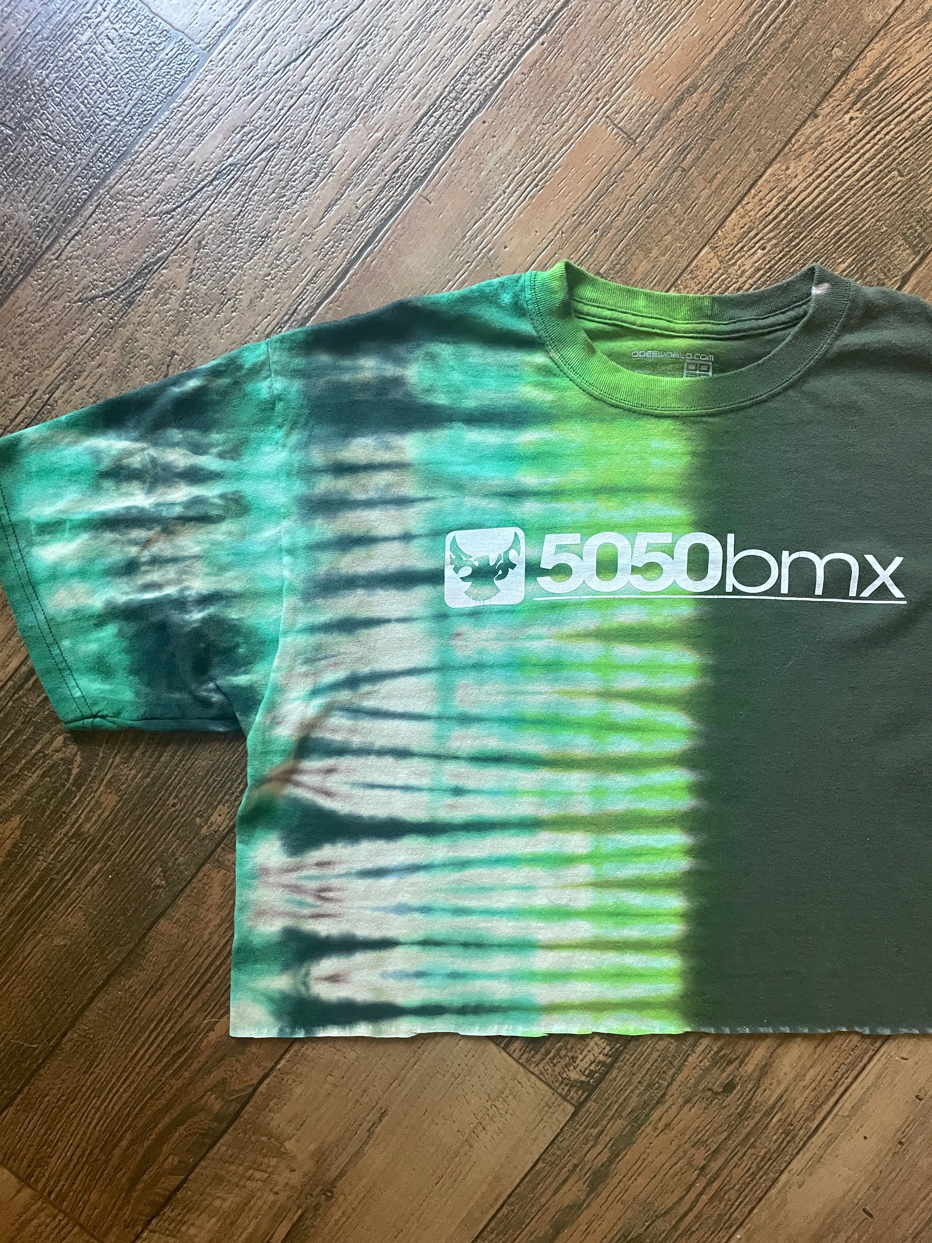 5050 BMX Handmade Tie Dye Crop Top (Men's XL)
