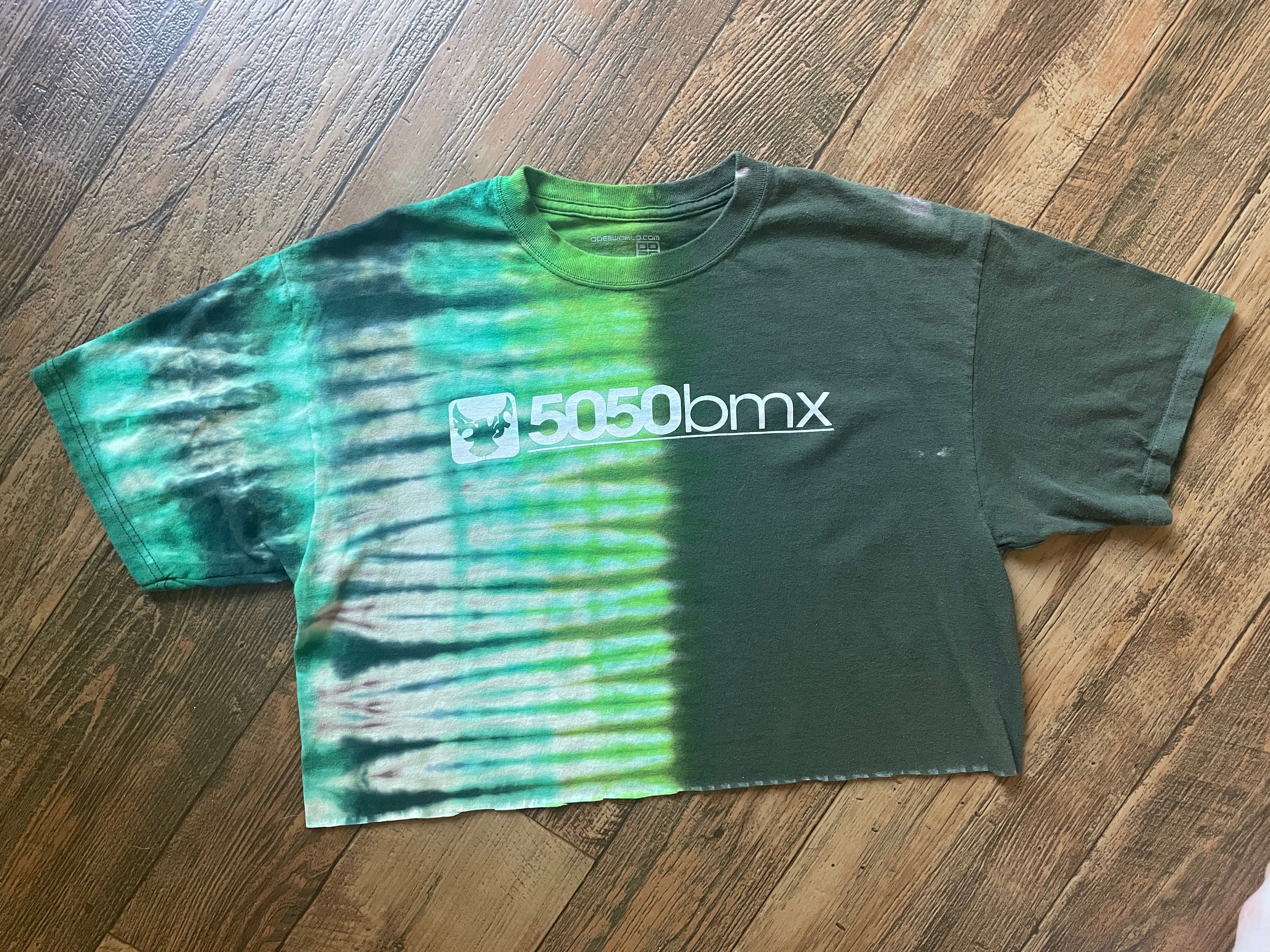5050 BMX Handmade Tie Dye Crop Top (Men's XL)