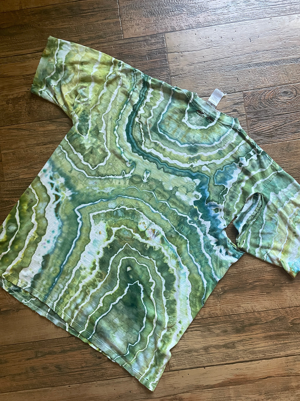 The Far Side Tyranosaurus Mex Hand-Tie Dyed Short Sleeve Thrashed T-Shirt (Men's XL)