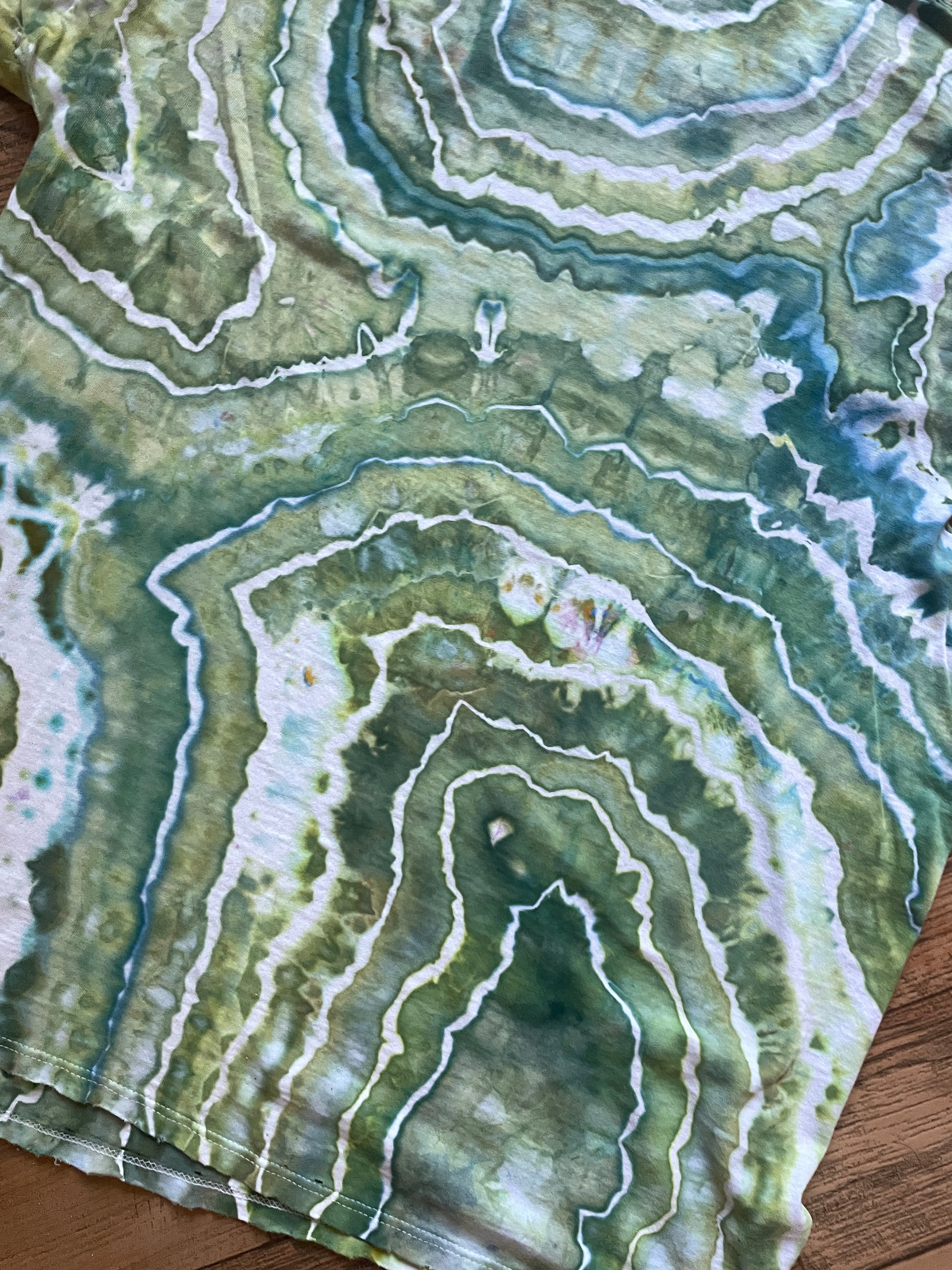 The Far Side Tyranosaurus Mex Hand-Tie Dyed Short Sleeve Thrashed T-Shirt (Men's XL)