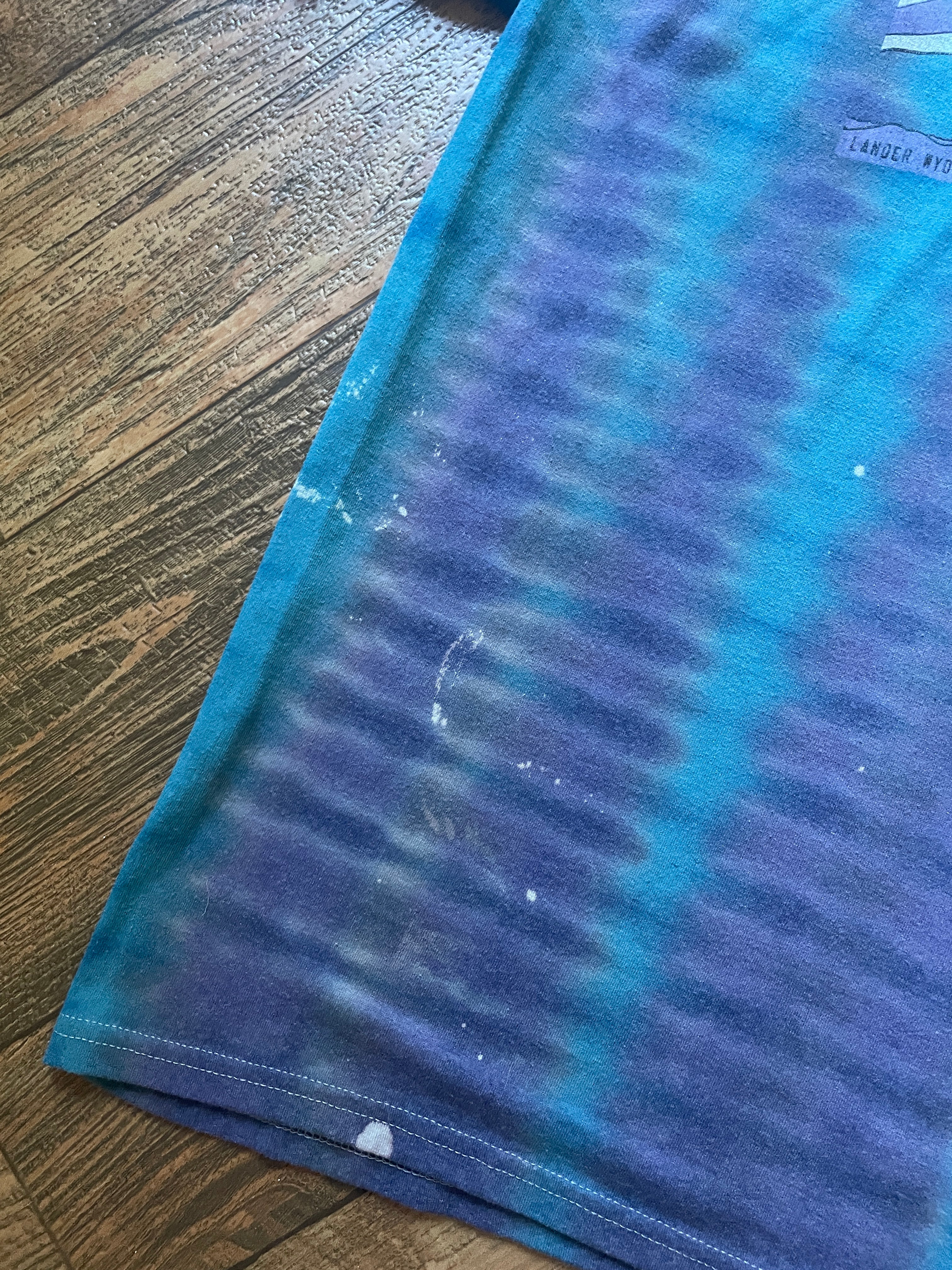 Purple and Blue International Climbers Festival 2022 Hand-Tie Dyed Short Sleeve T-Shirt (Men's Large)