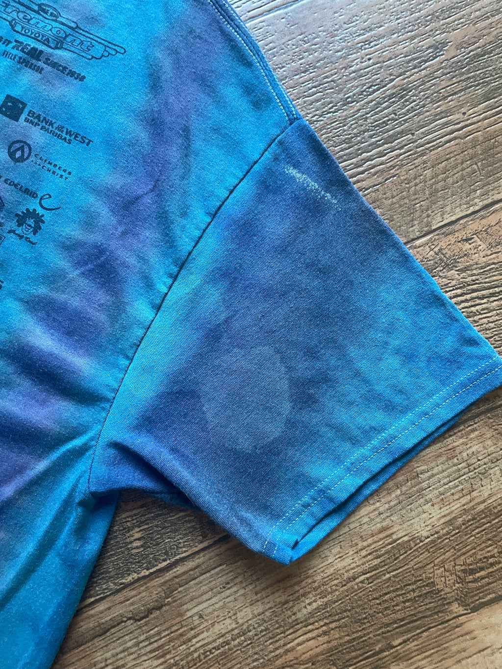 Purple and Blue International Climbers Festival 2022 Hand-Tie Dyed Short Sleeve T-Shirt (Men's Large)