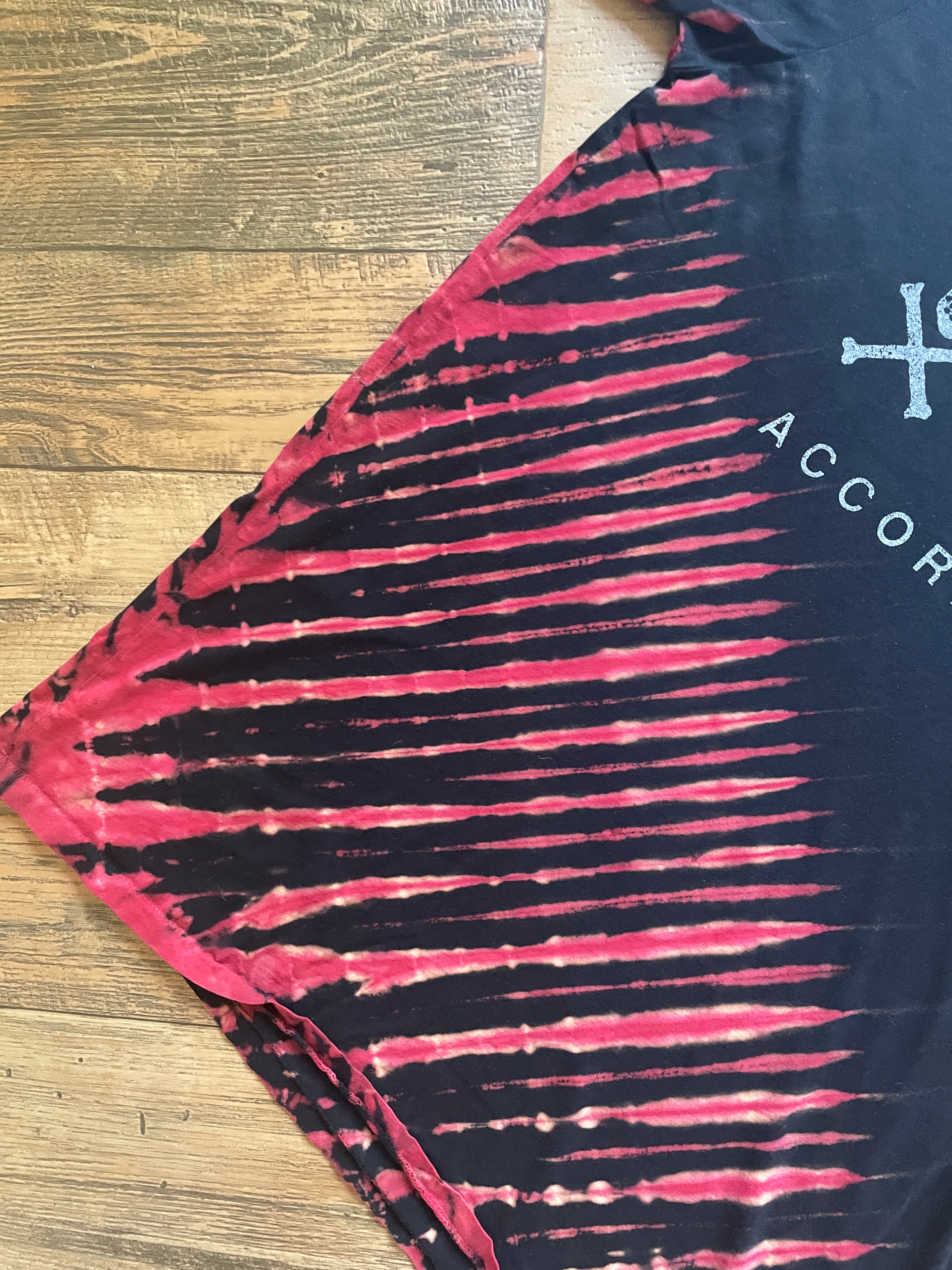 Local Boogeyman El Cucuy Is Near Black and Red Hand-Tie Dyed Short Sleeve T-Shirt (Men's Large)